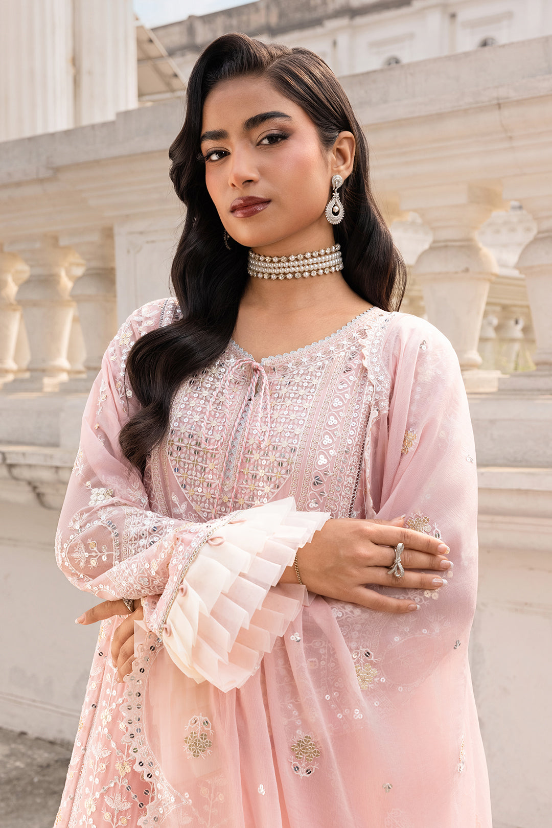 Embroidered Shirt Shalwar Dupatta - 4209