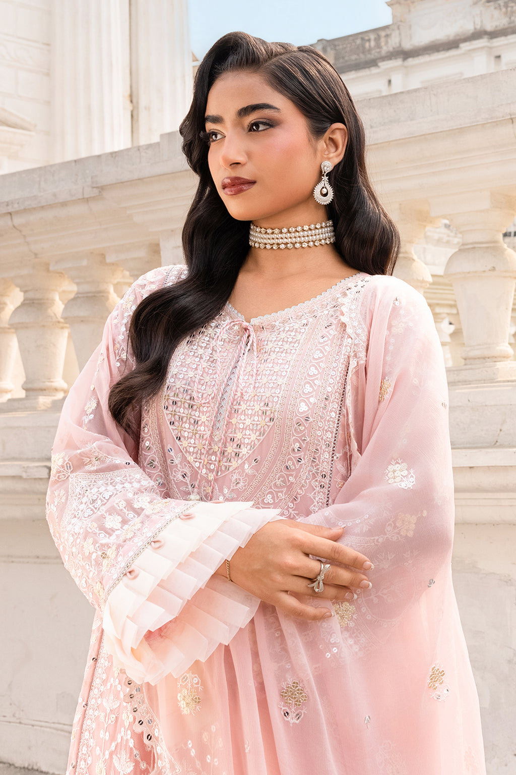 Embroidered Shirt Shalwar Dupatta - 4209