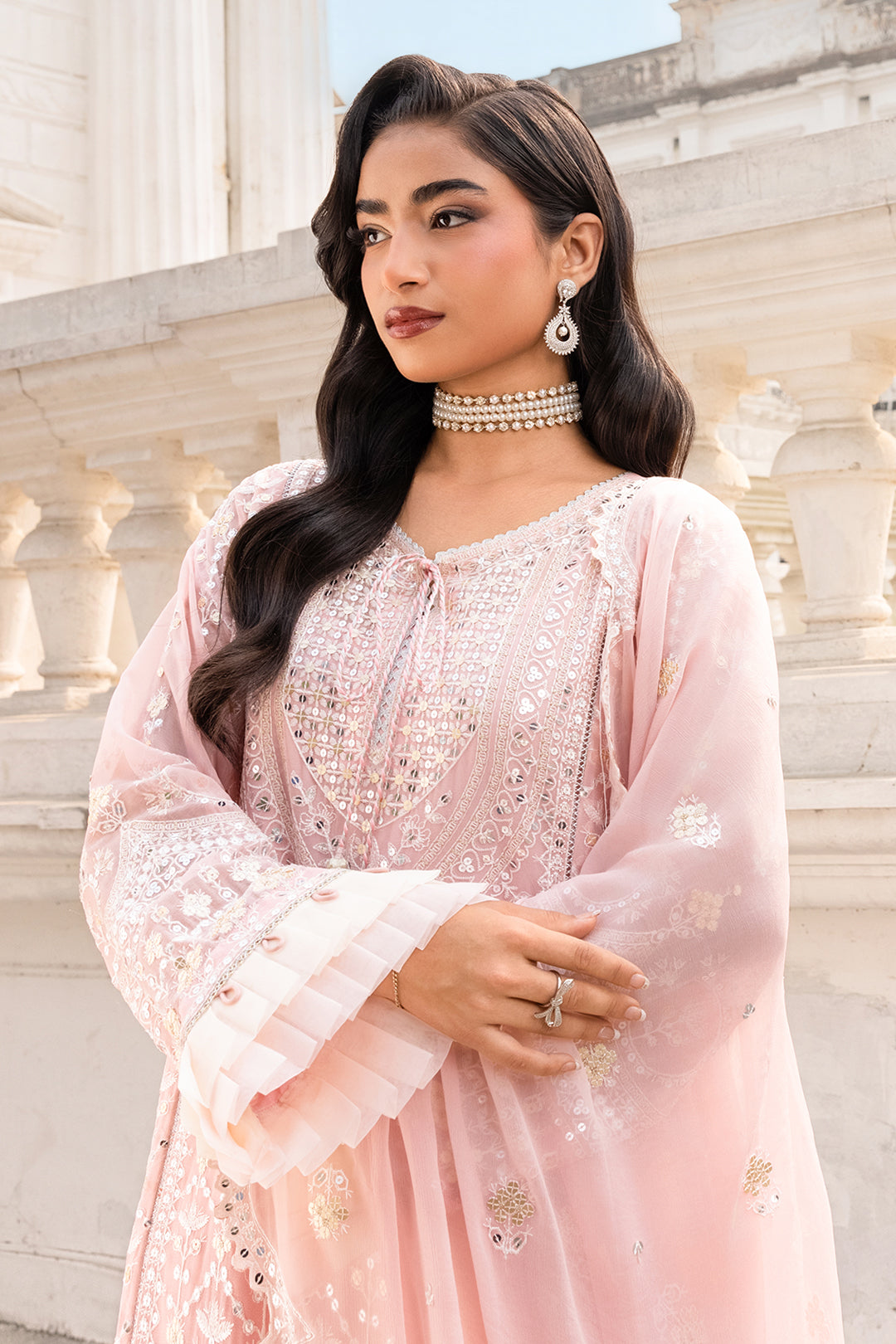 Embroidered Shirt Shalwar Dupatta - 4209