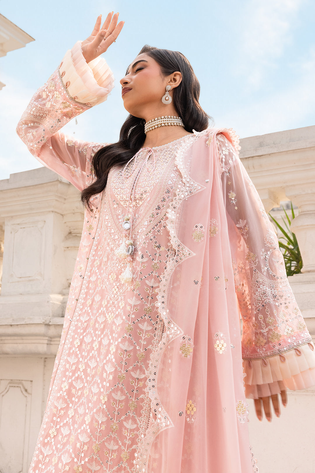 Embroidered Shirt Shalwar Dupatta - 4209