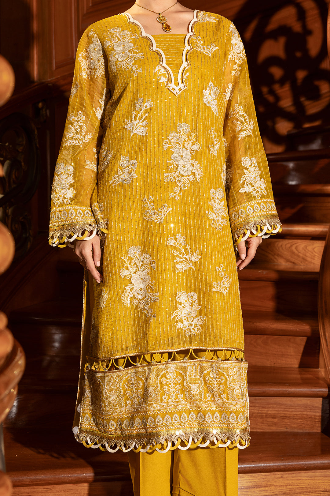 Embroidered Shirt Shalwar Dupatta - 4210