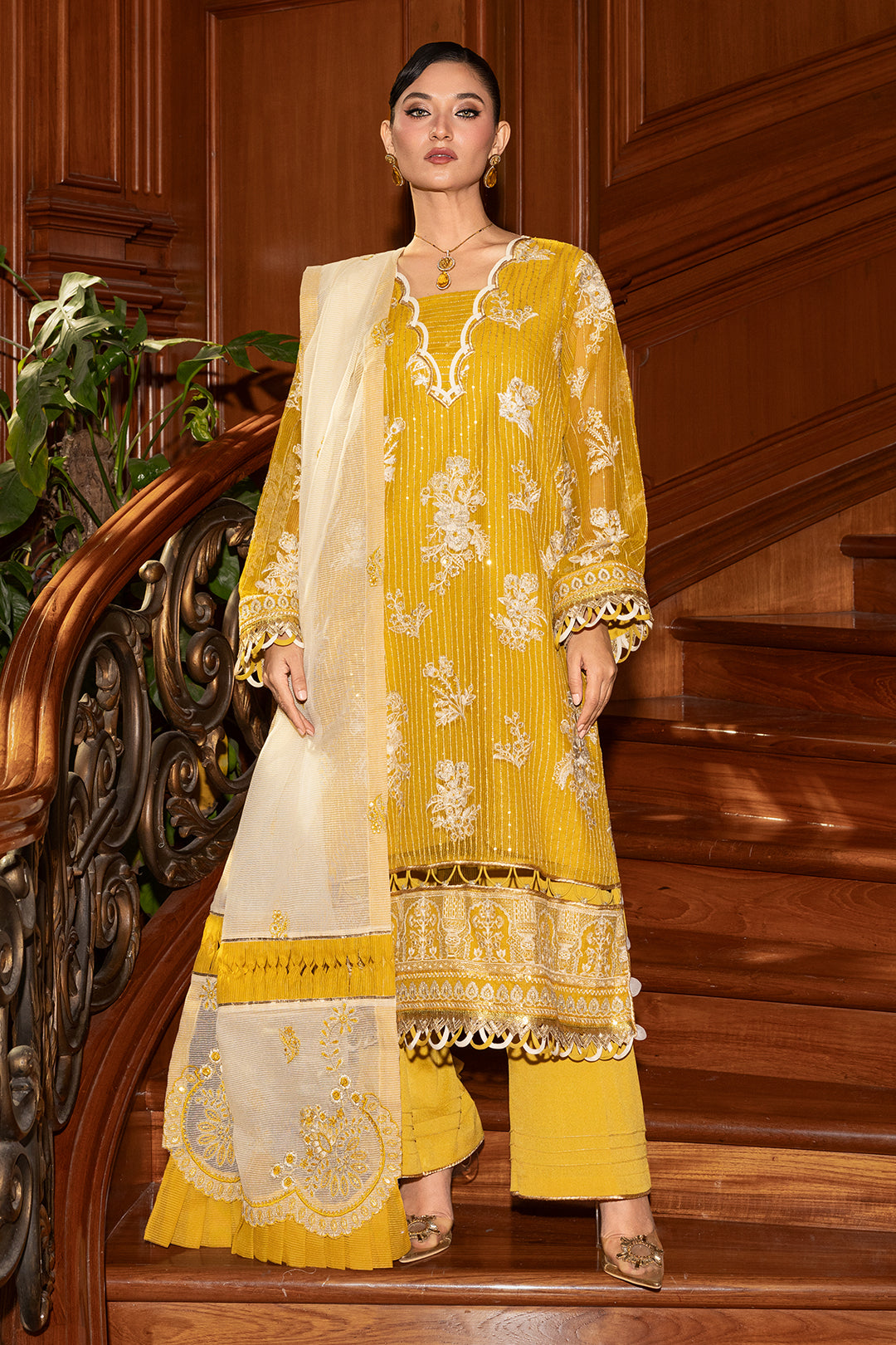 Embroidered Shirt Shalwar Dupatta - 4210