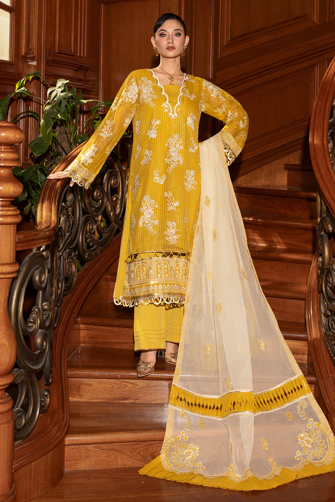 Embroidered Shirt Shalwar Dupatta - 4210