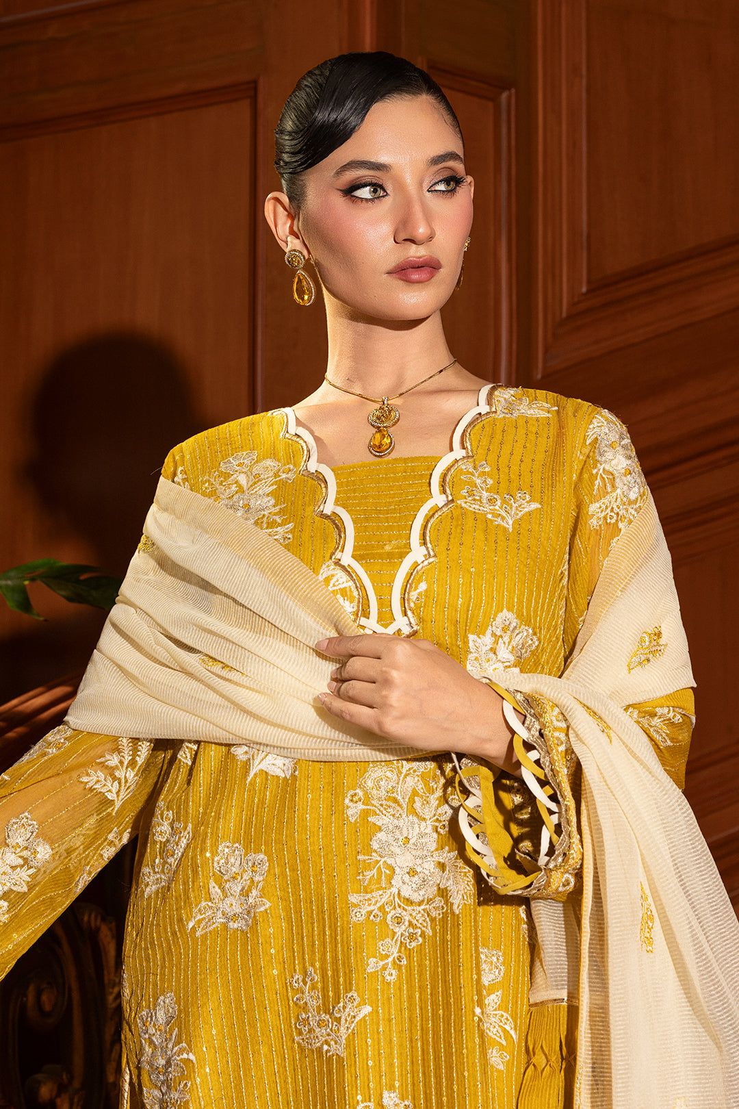 Embroidered Shirt Shalwar Dupatta - 4210