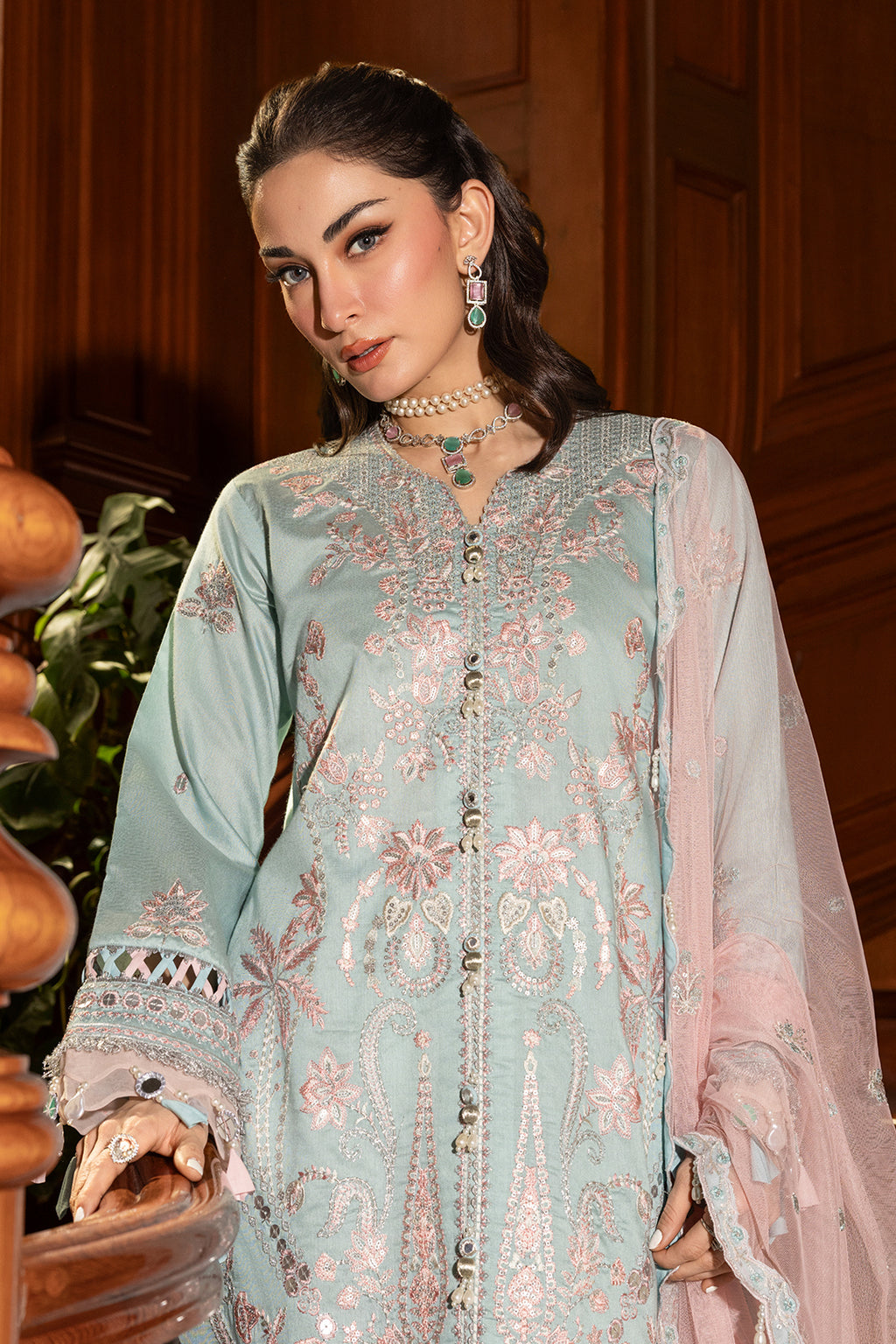 Embroidered Shirt Shalwar Dupatta - 4211