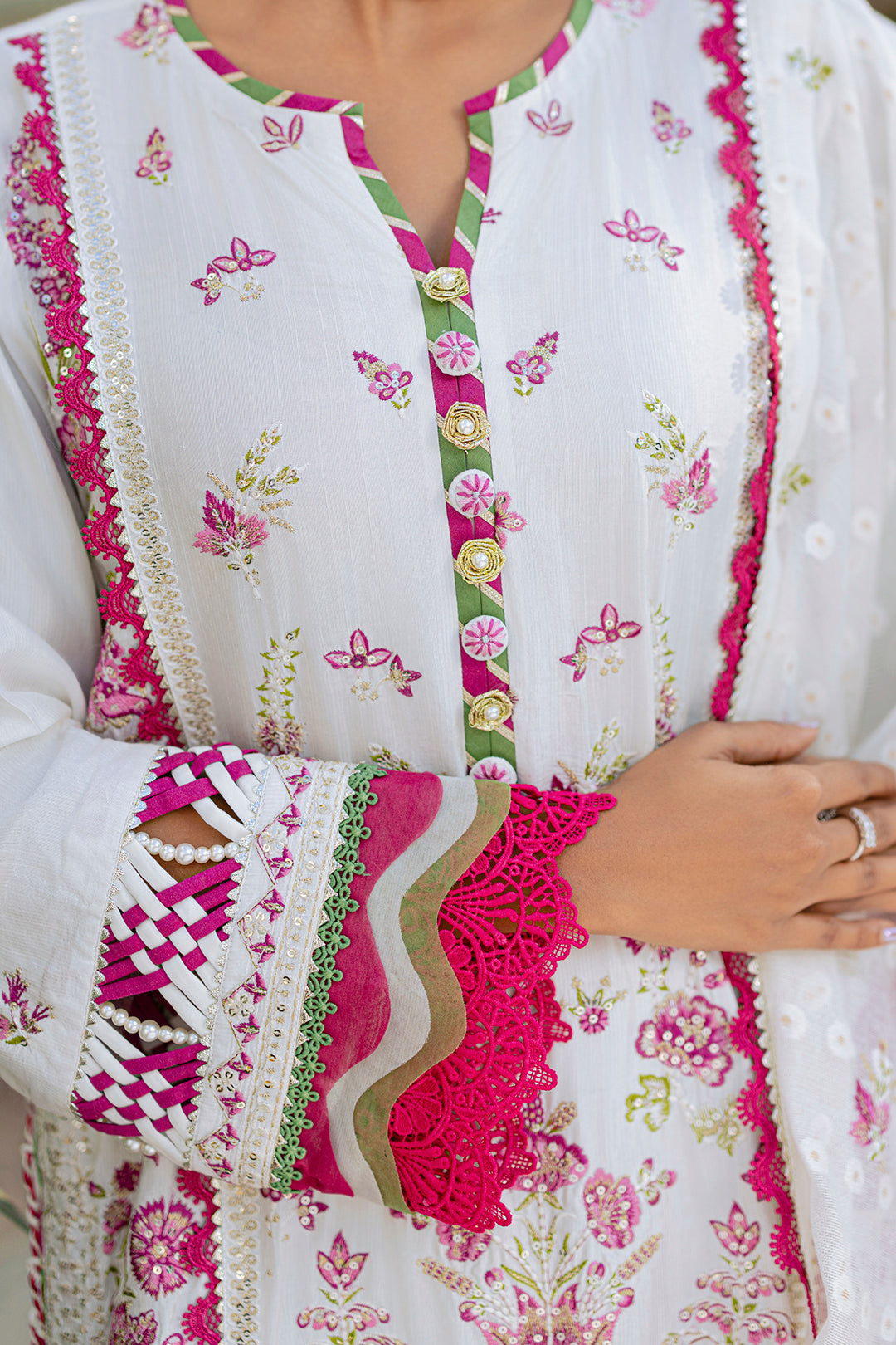 Embroidered Shirt Shalwar Dupatta - 4212