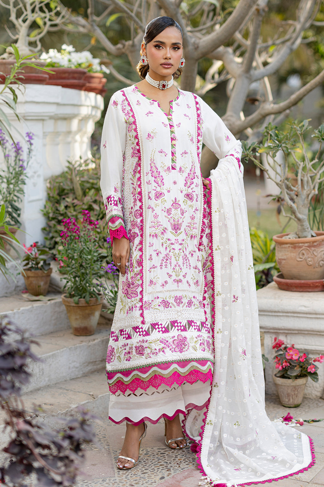 Embroidered Shirt Shalwar Dupatta - 4212