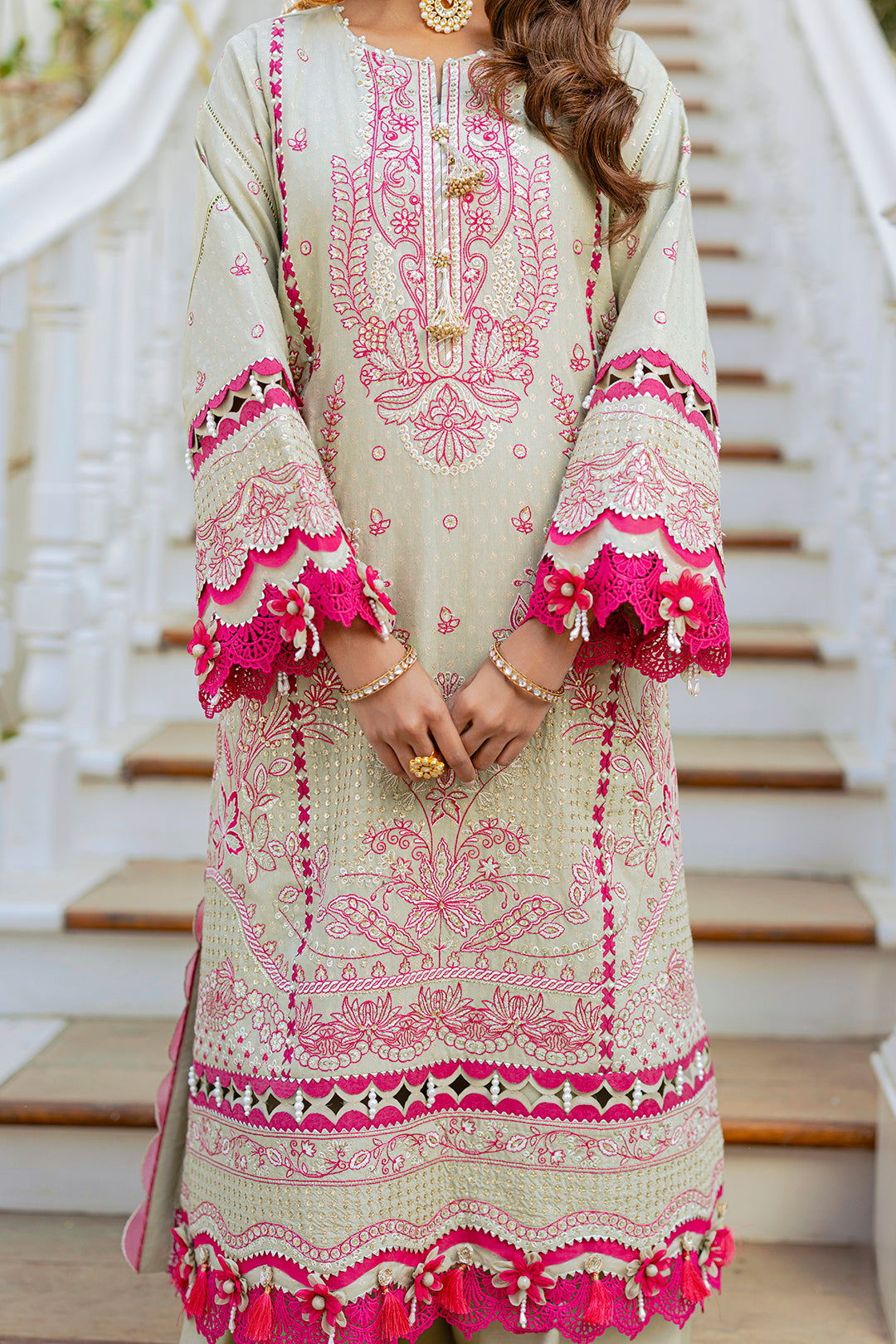 Embroidered Shirt Shalwar Dupatta - 4213