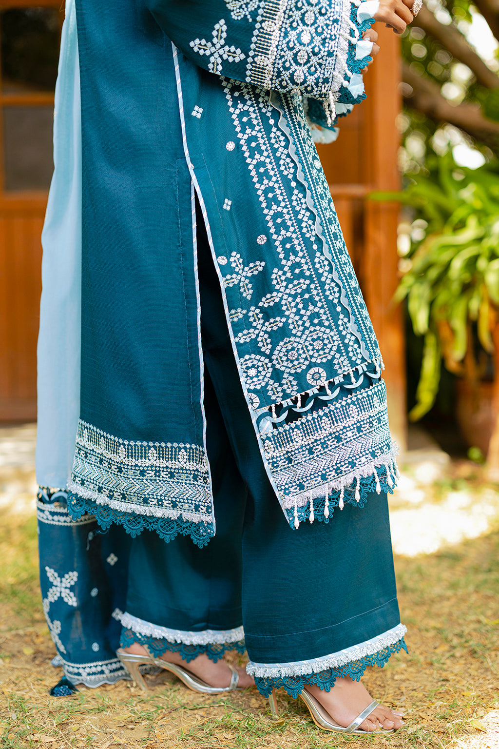 Embroidered Shirt Shalwar Dupatta - 4214