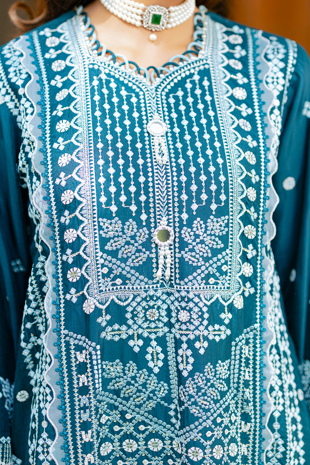 Embroidered Shirt Shalwar Dupatta - 4214