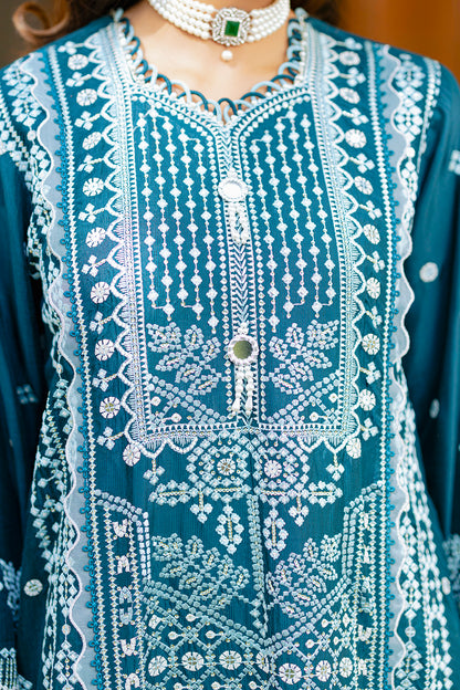 Embroidered Shirt Shalwar Dupatta - 4214