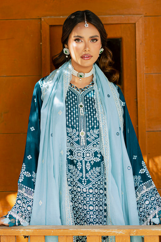 Embroidered Shirt Shalwar Dupatta - 4214