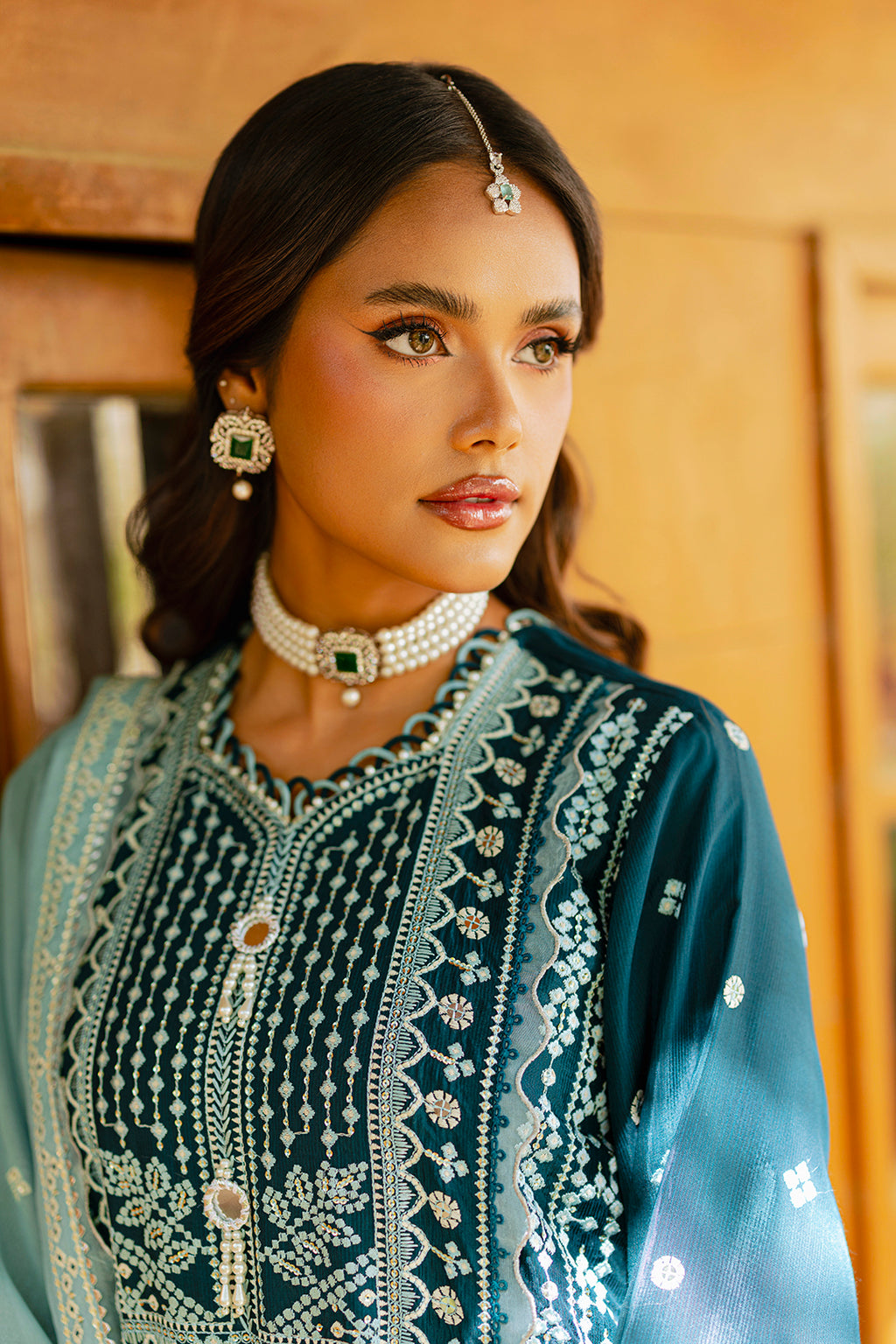 Embroidered Shirt Shalwar Dupatta - 4214