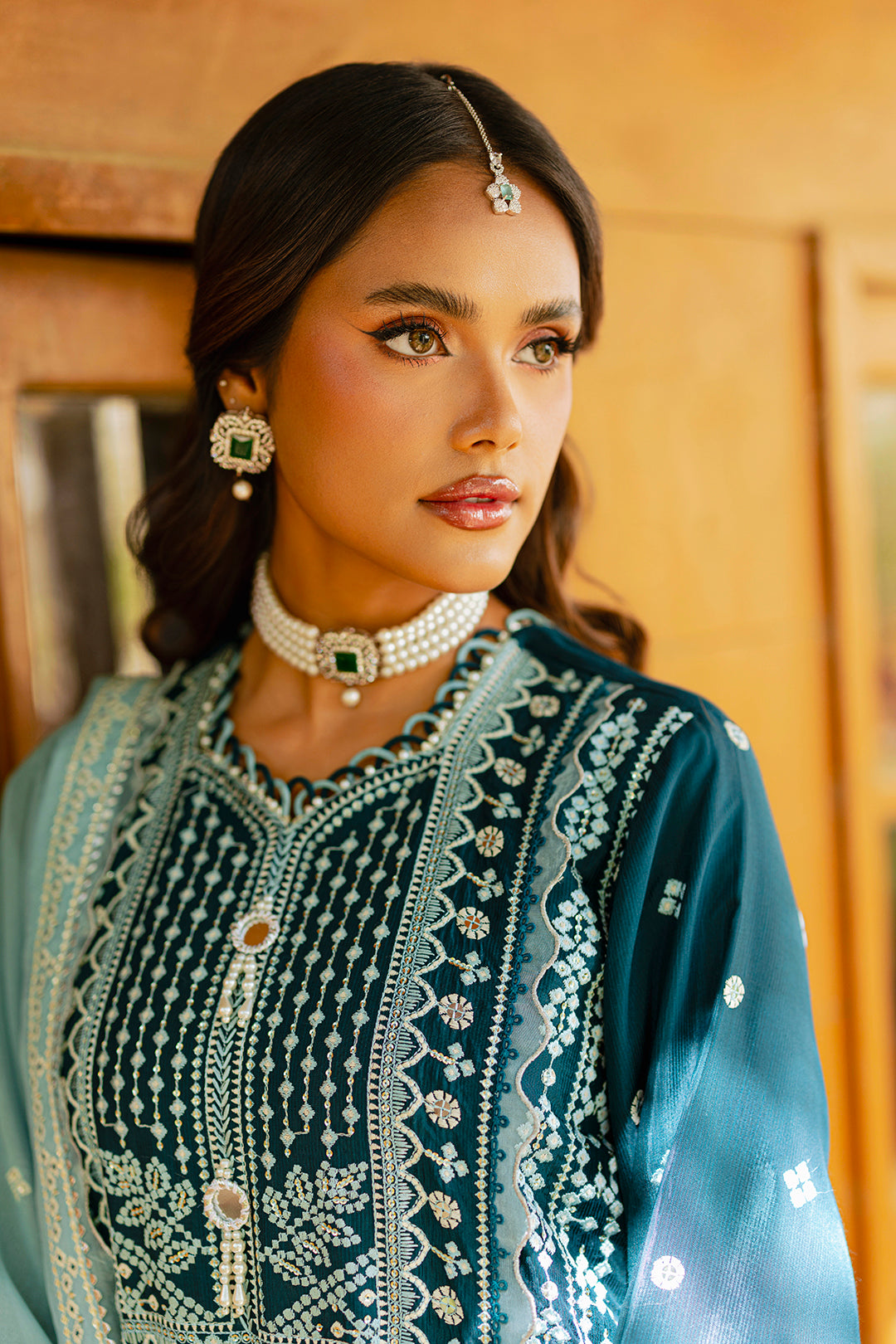 Embroidered Shirt Shalwar Dupatta - 4214