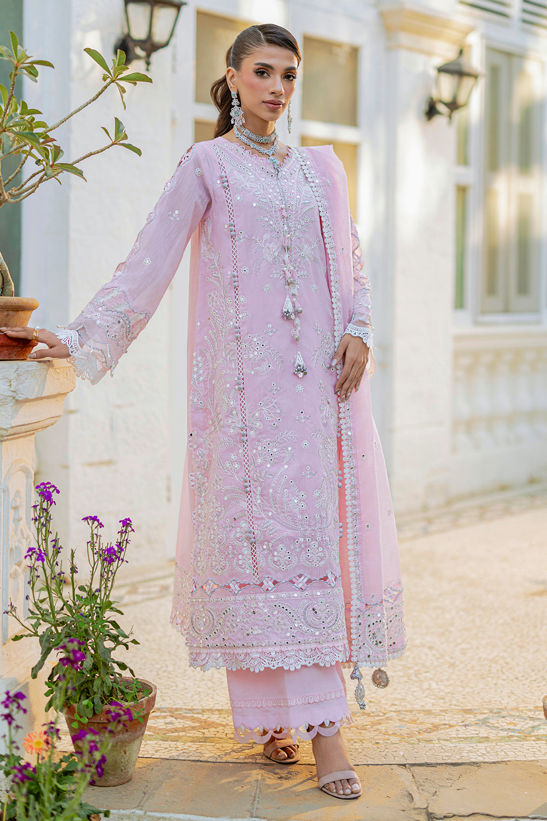 Embroidered Shirt Shalwar Dupatta - 4215