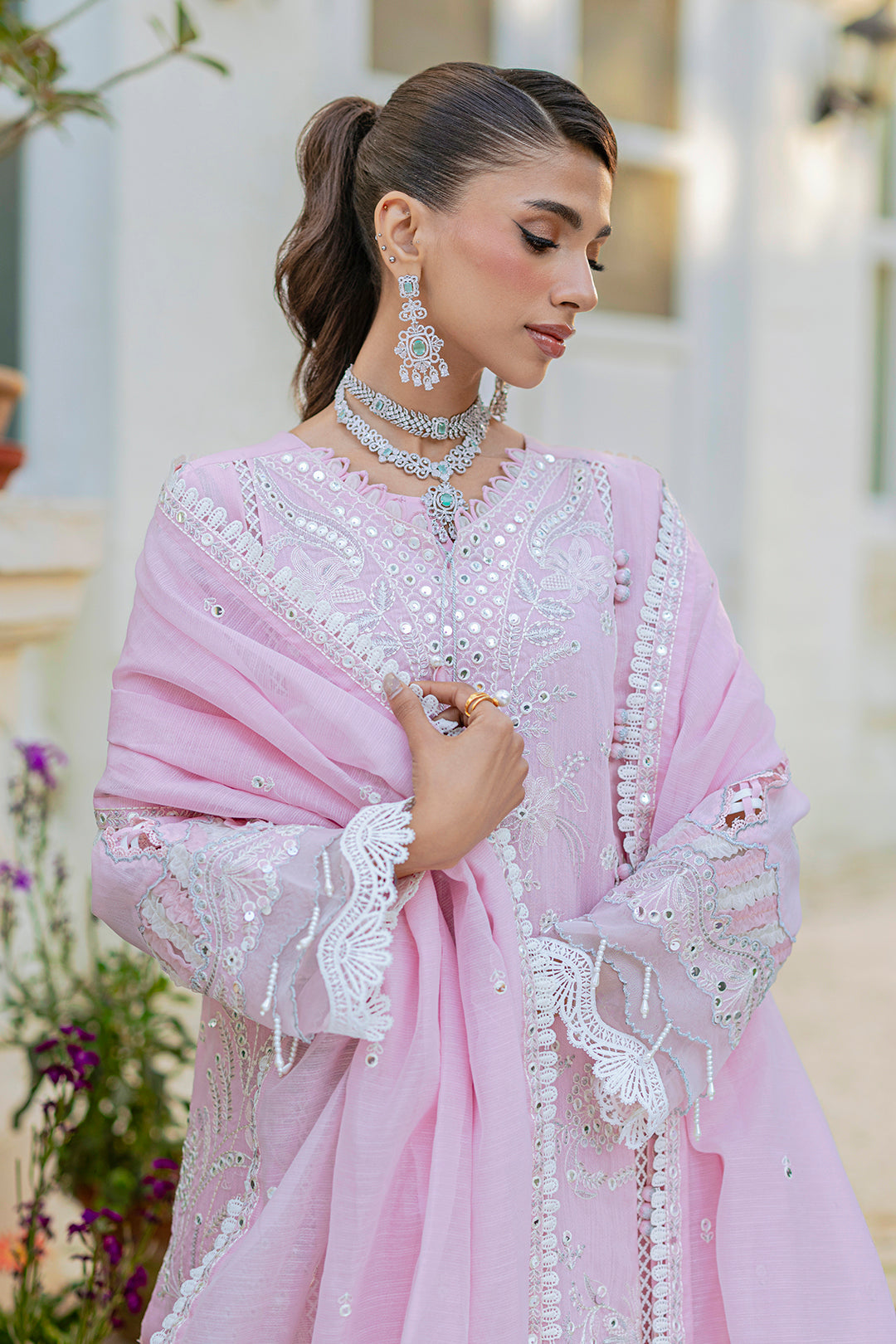 Embroidered Shirt Shalwar Dupatta - 4215