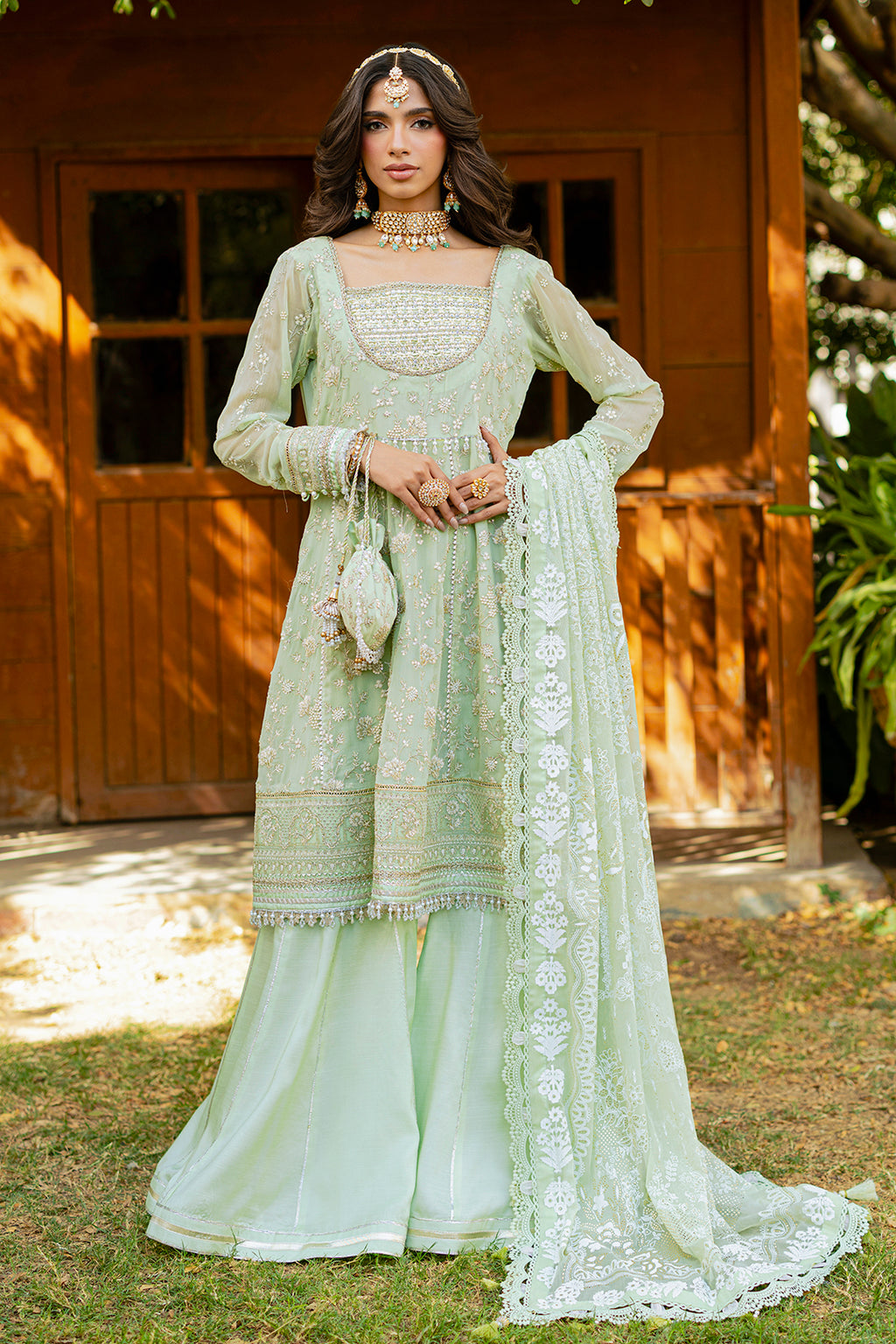 Embroidered Shirt Shalwar Dupatta - 4216