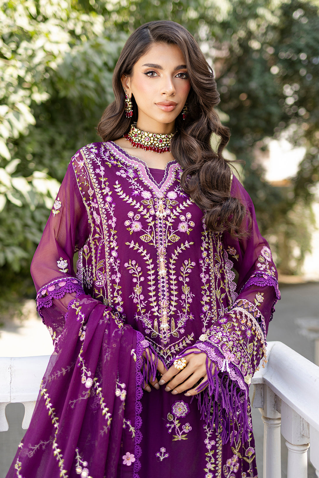 Embroidered Shirt Shalwar Dupatta - 4218
