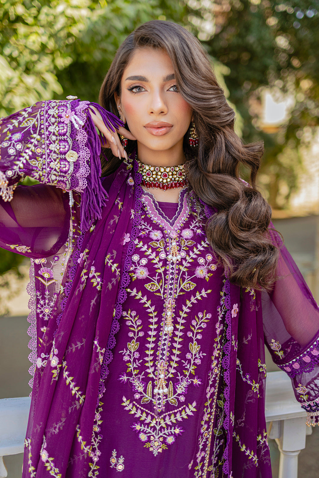 Embroidered Shirt Shalwar Dupatta - 4218