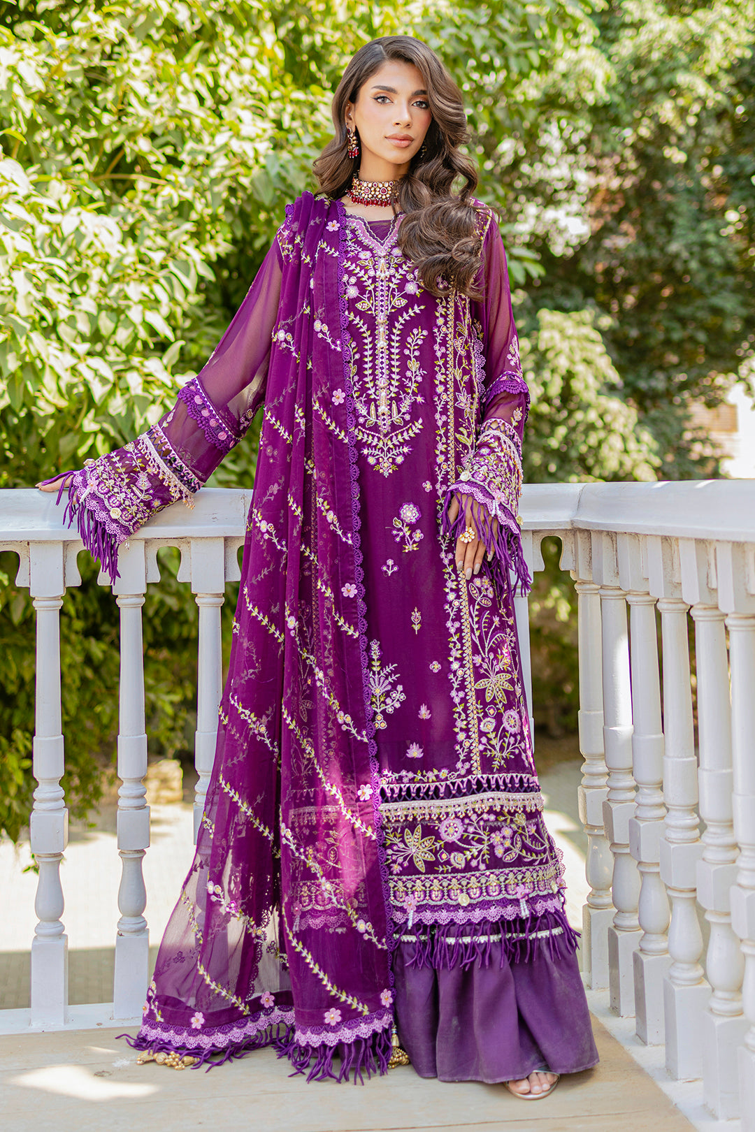Embroidered Shirt Shalwar Dupatta - 4218