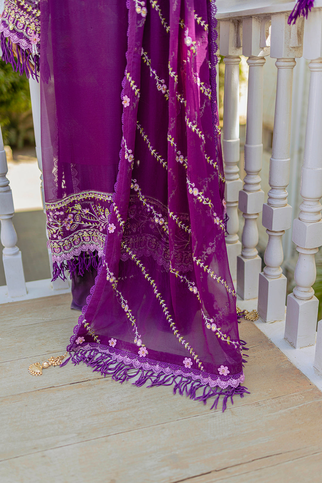 Embroidered Shirt Shalwar Dupatta - 4218