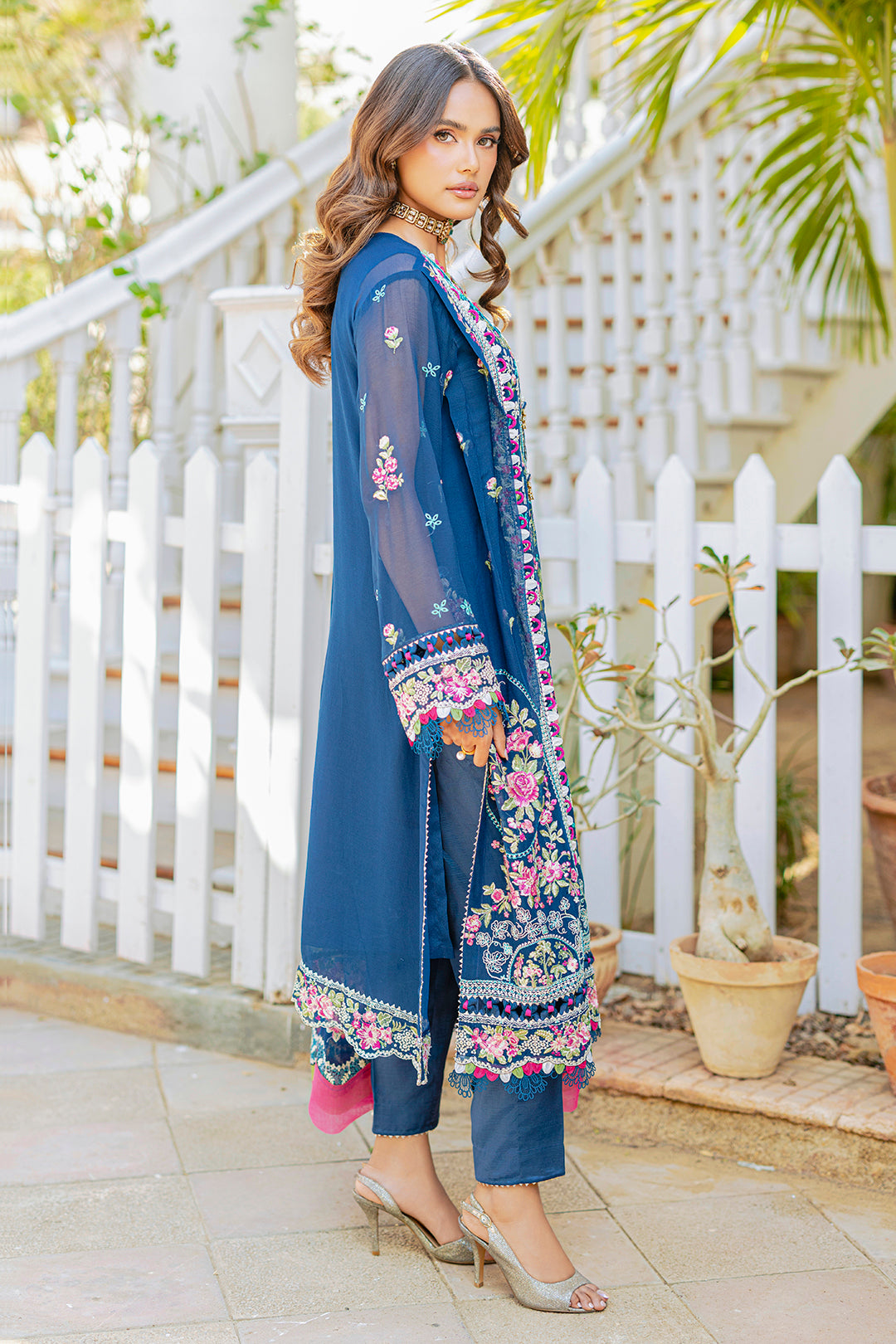 Embroidered Shirt Shalwar Dupatta - 4219