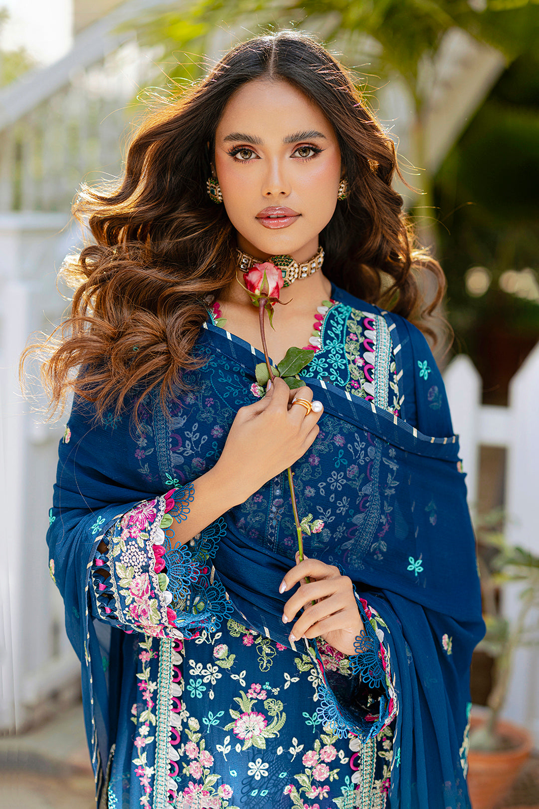 Embroidered Shirt Shalwar Dupatta - 4219