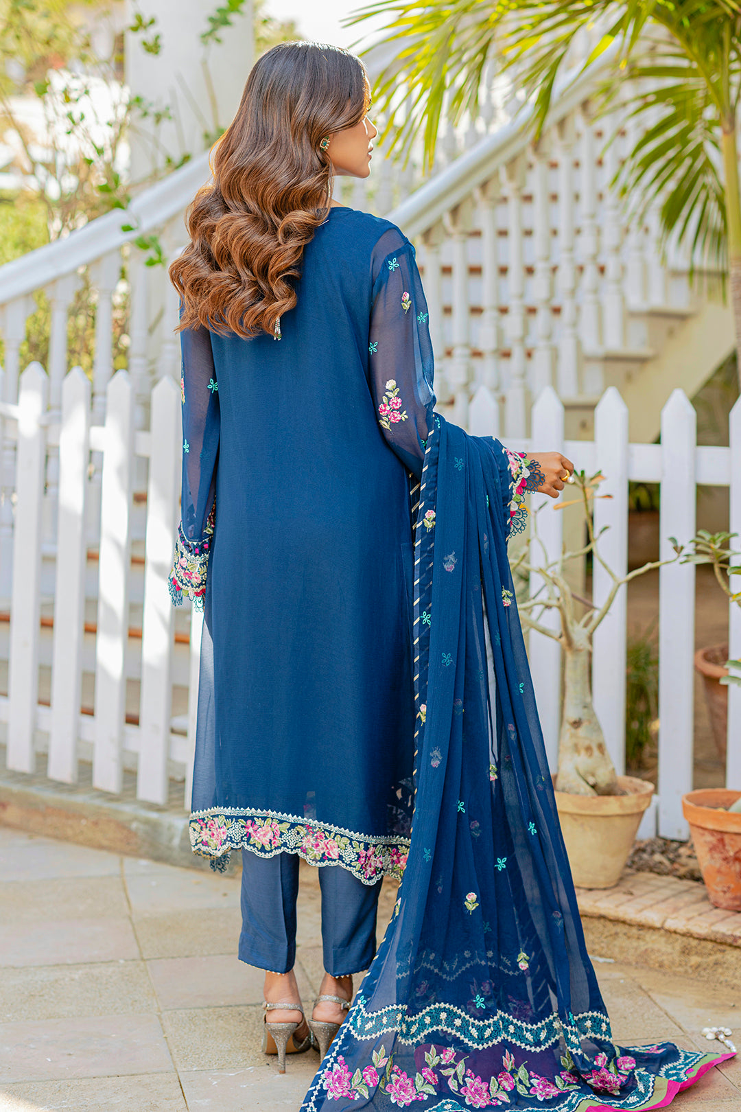 Embroidered Shirt Shalwar Dupatta - 4219