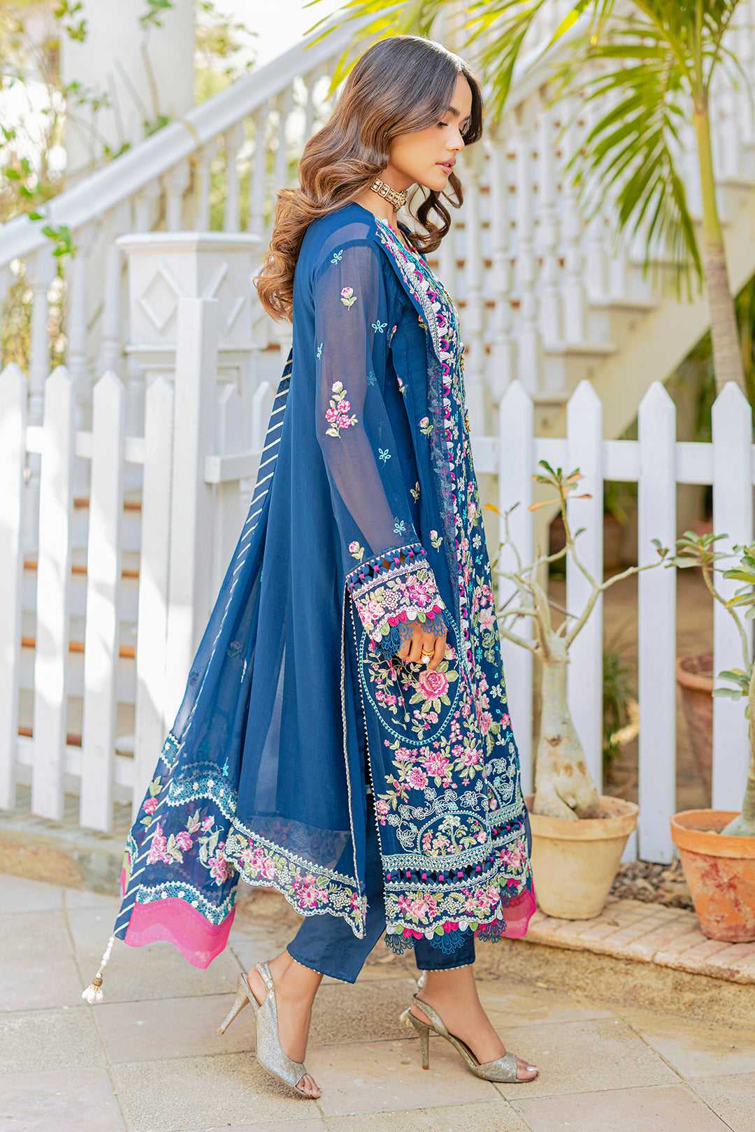 Embroidered Shirt Shalwar Dupatta - 4219