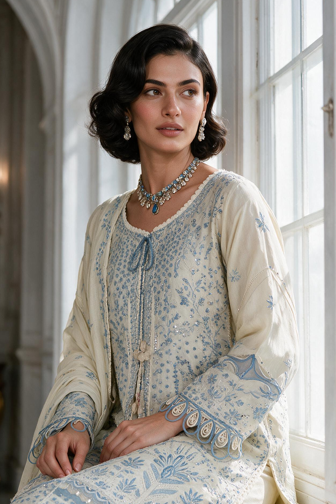 Embroidered Shirt Shalwar Dupatta - 4220