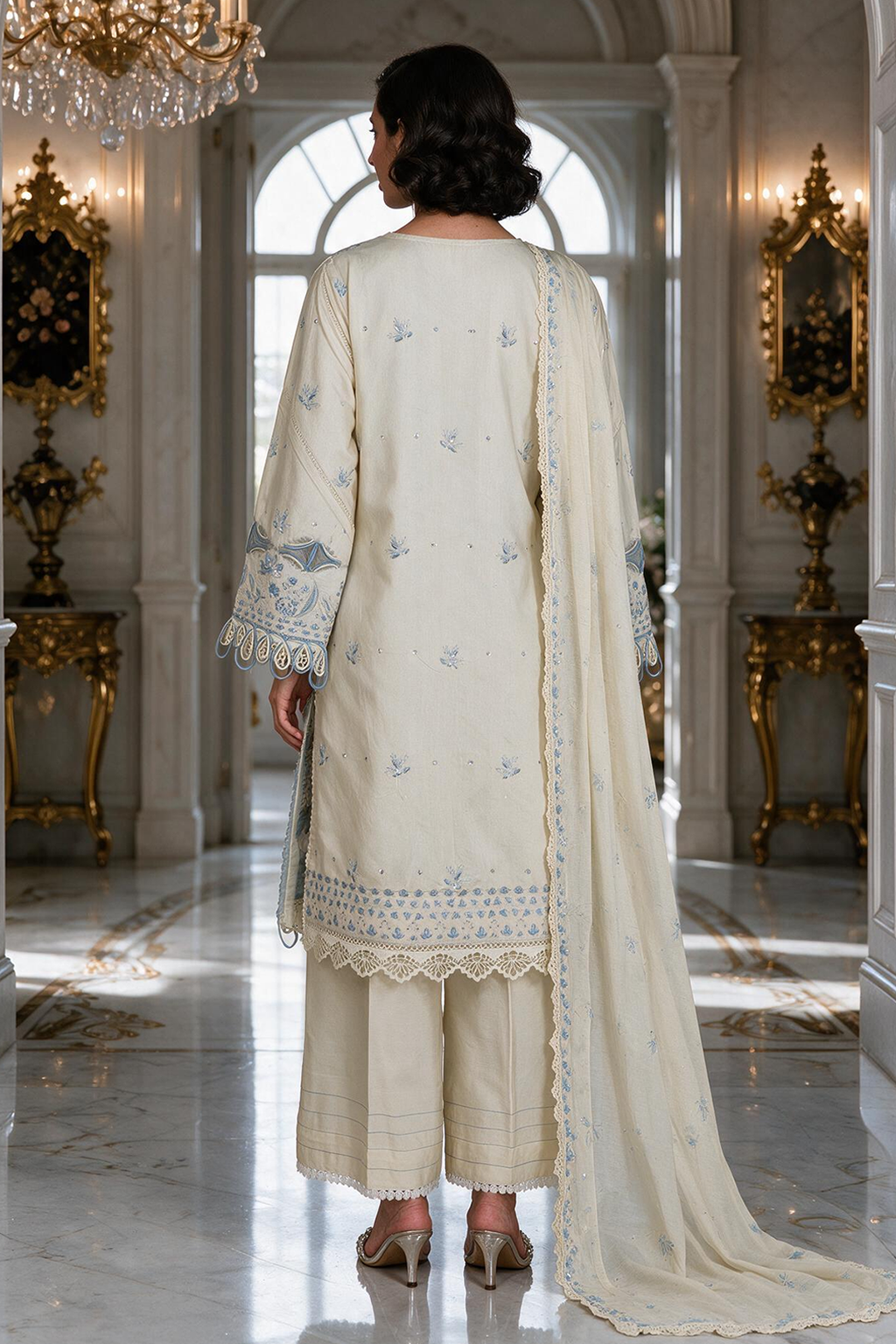 Embroidered Shirt Shalwar Dupatta - 4220