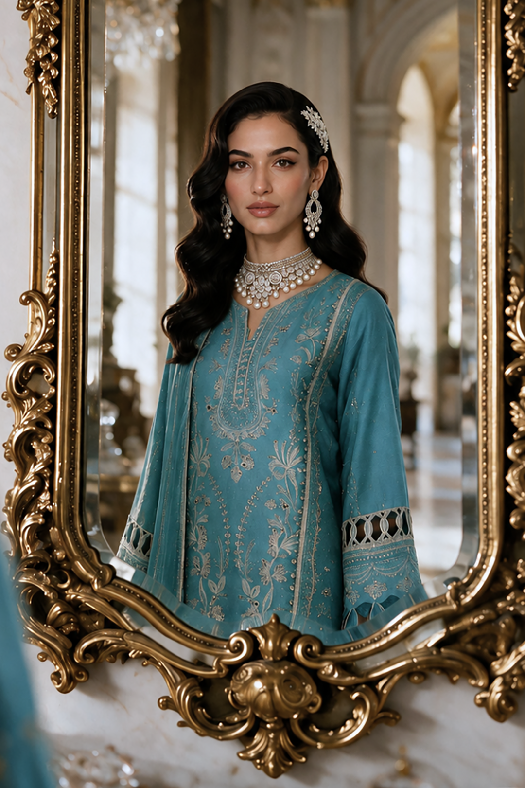 Embroidered Shirt Shalwar Dupatta - 4222