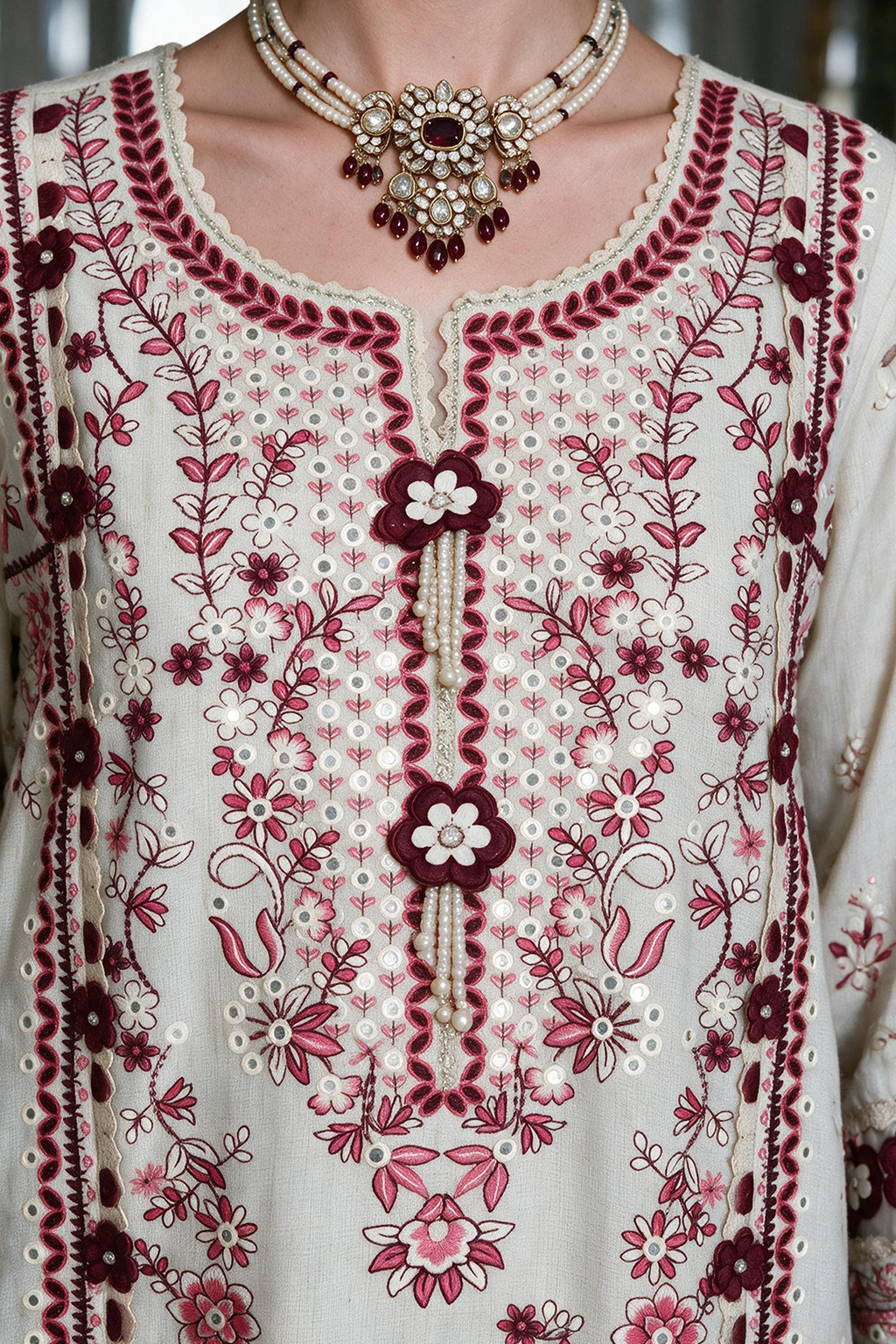 Embroidered Shirt Shalwar Dupatta - 4223