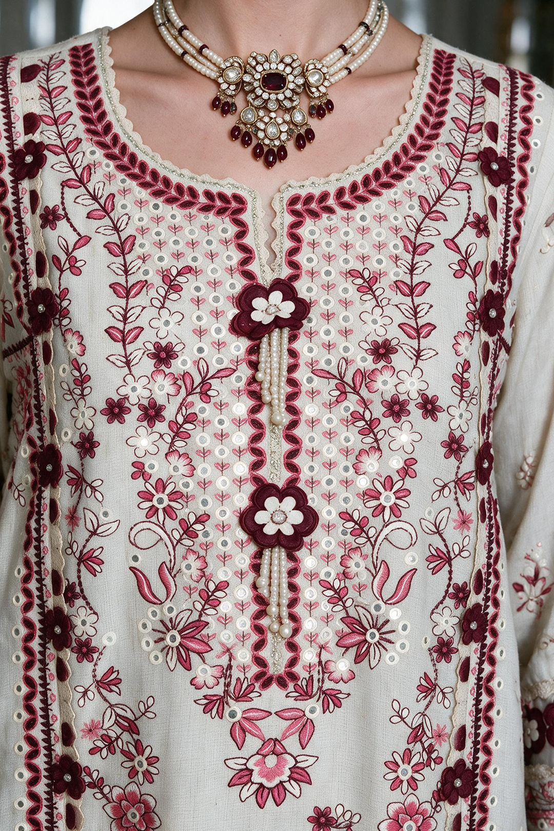 Embroidered Shirt Shalwar Dupatta - 4223