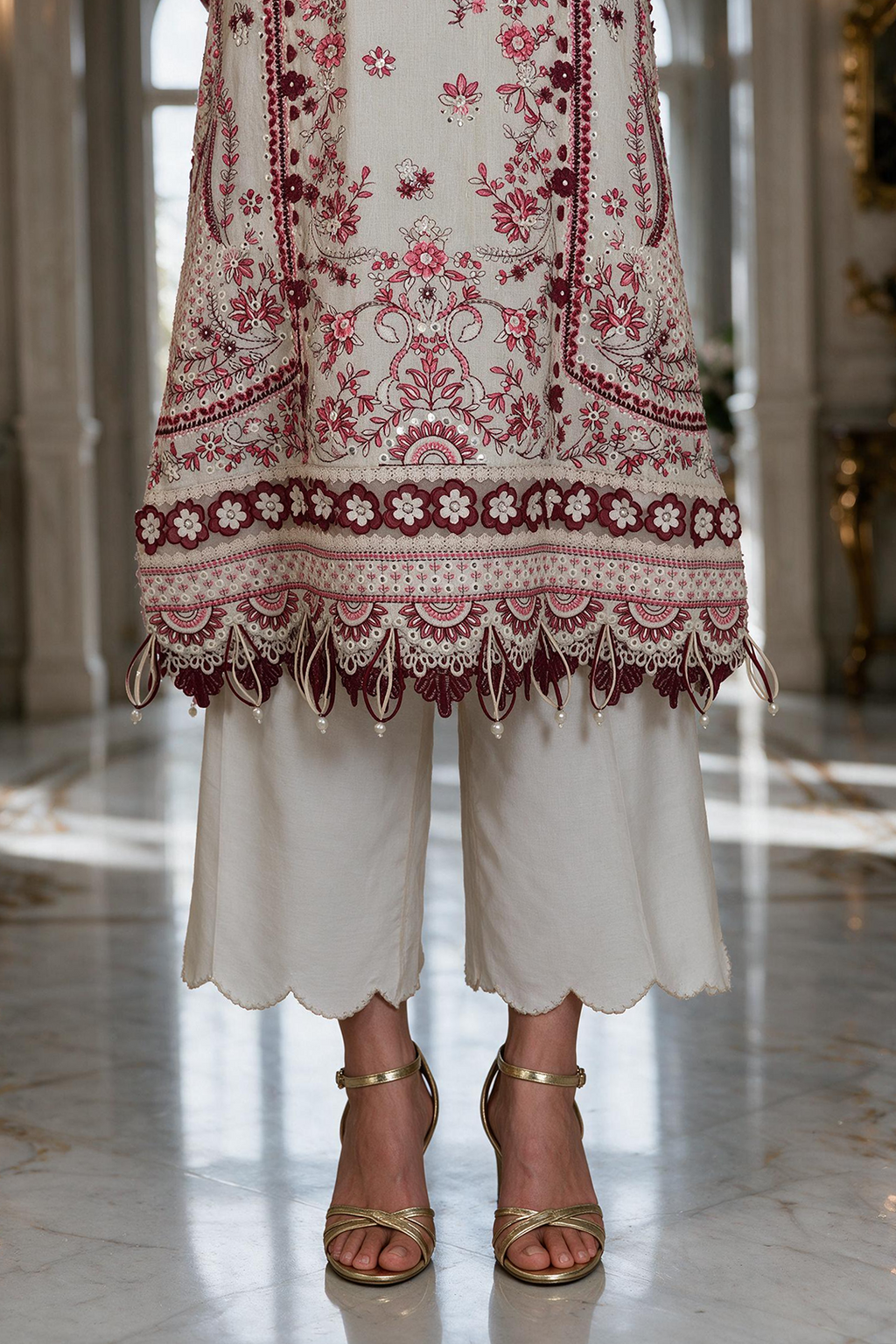 Embroidered Shirt Shalwar Dupatta - 4223