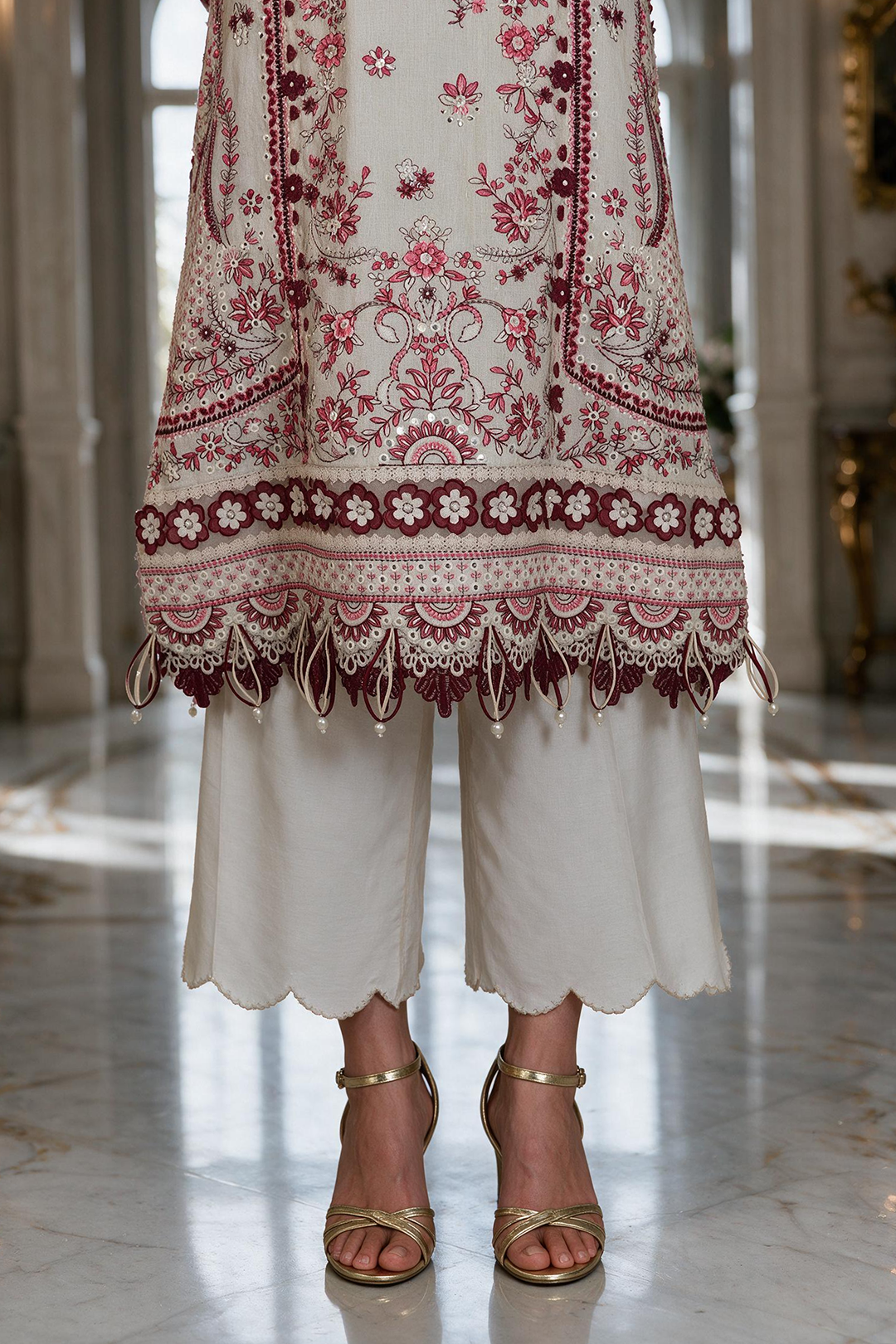 Embroidered Shirt Shalwar Dupatta - 4223