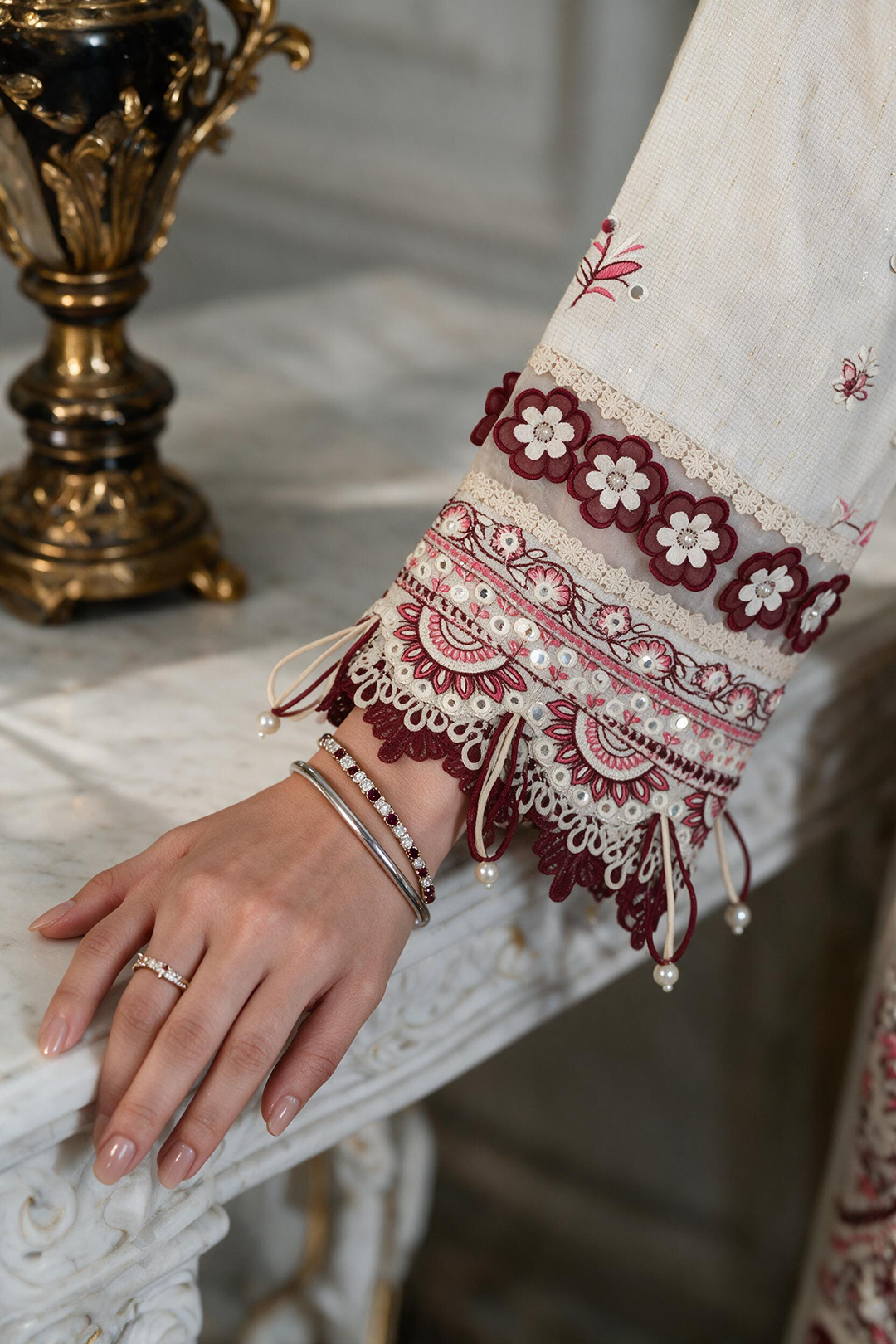 Embroidered Shirt Shalwar Dupatta - 4223