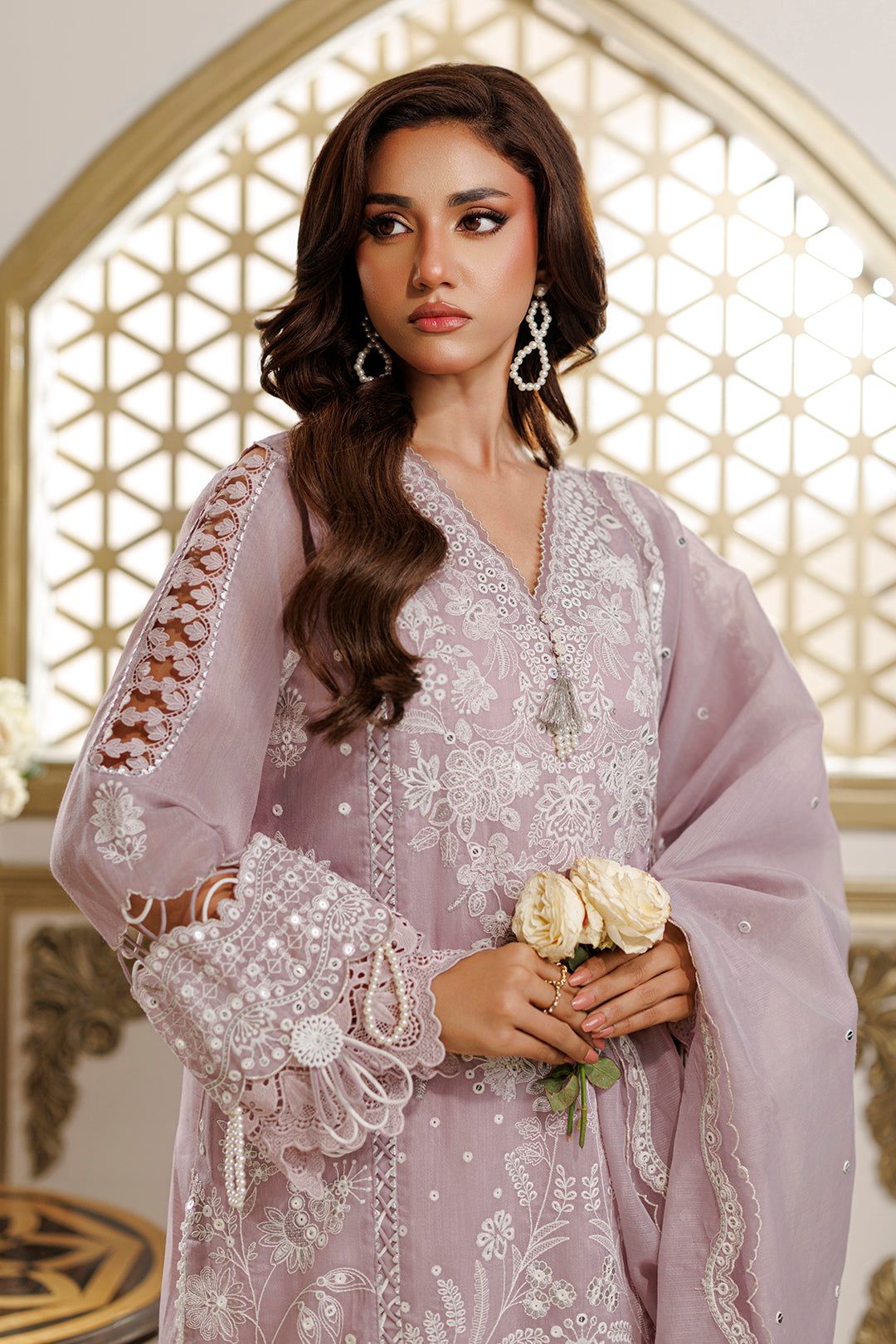 Embroidered Shirt Shalwar Dupatta - 4224
