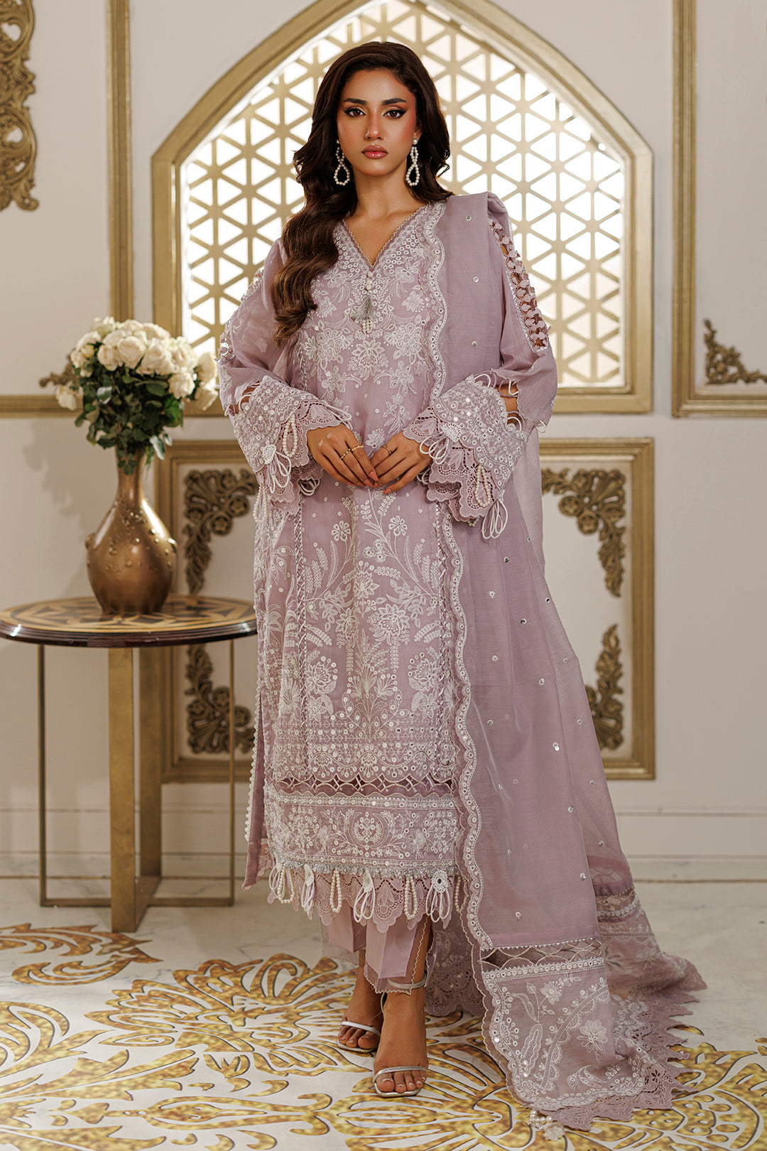 Embroidered Shirt Shalwar Dupatta - 4224