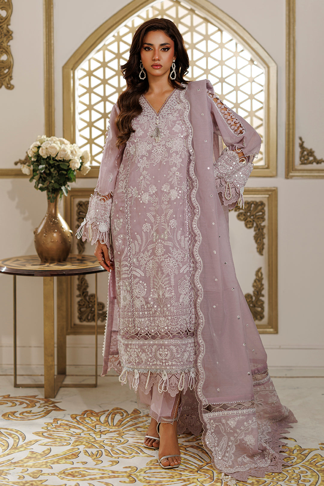Embroidered Shirt Shalwar Dupatta - 4224