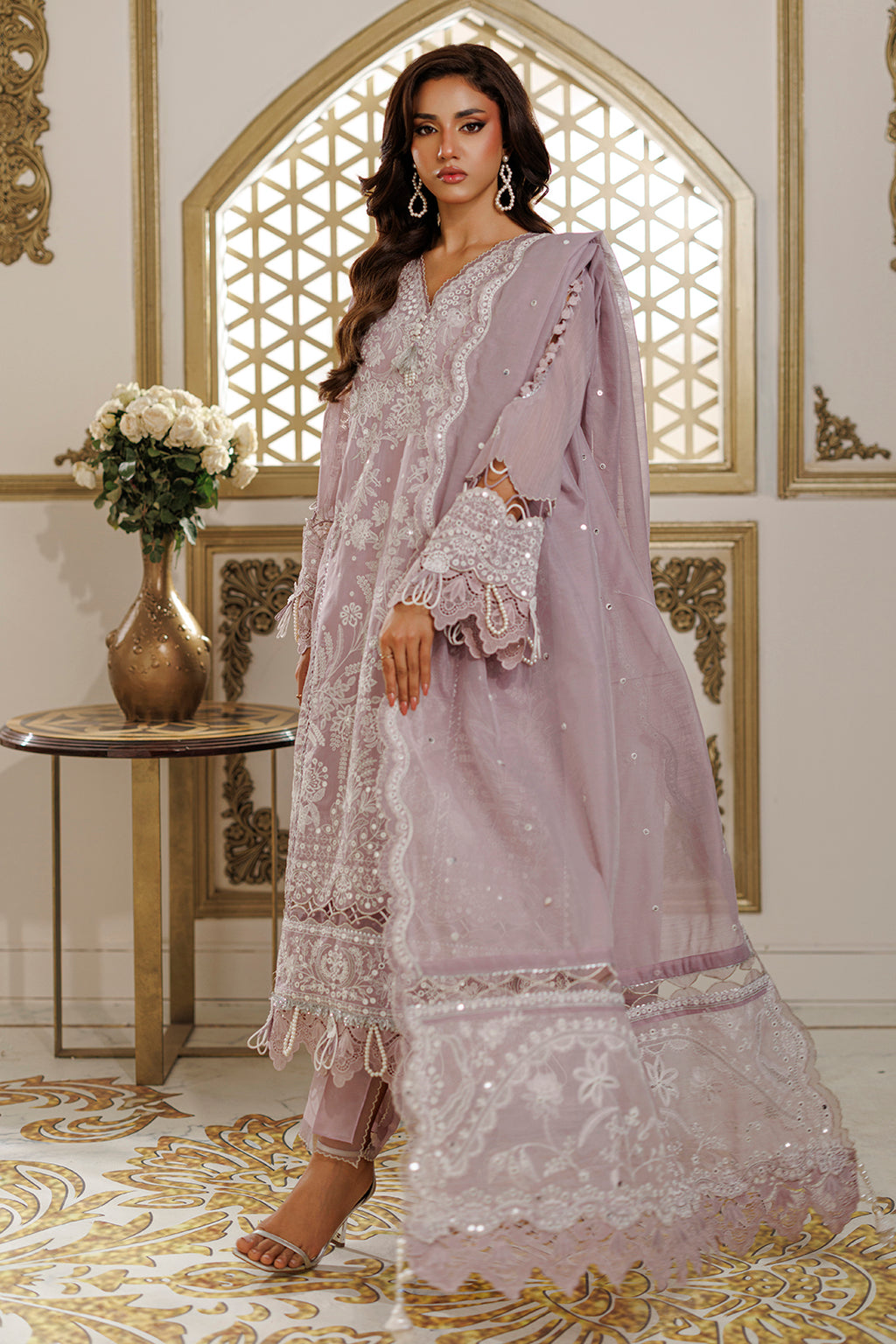 Embroidered Shirt Shalwar Dupatta - 4224