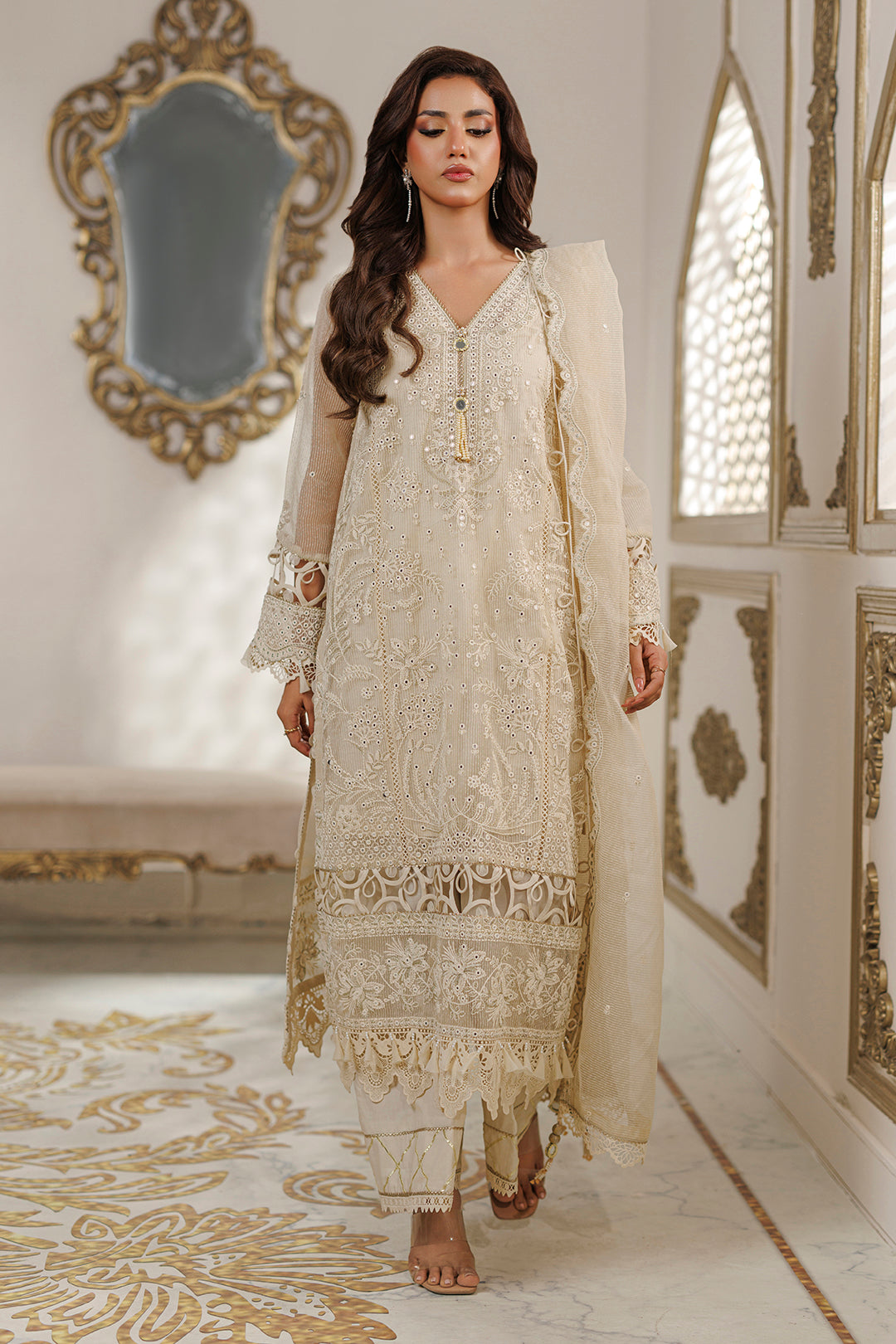 Embroidered Shirt Shalwar Dupatta - 4227