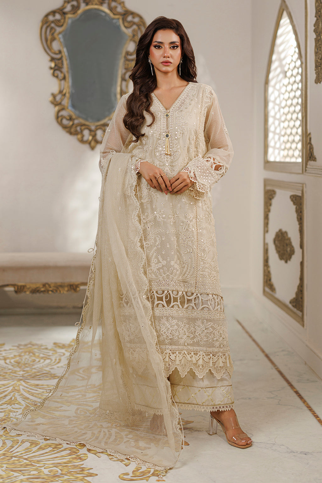 Embroidered Shirt Shalwar Dupatta - 4227