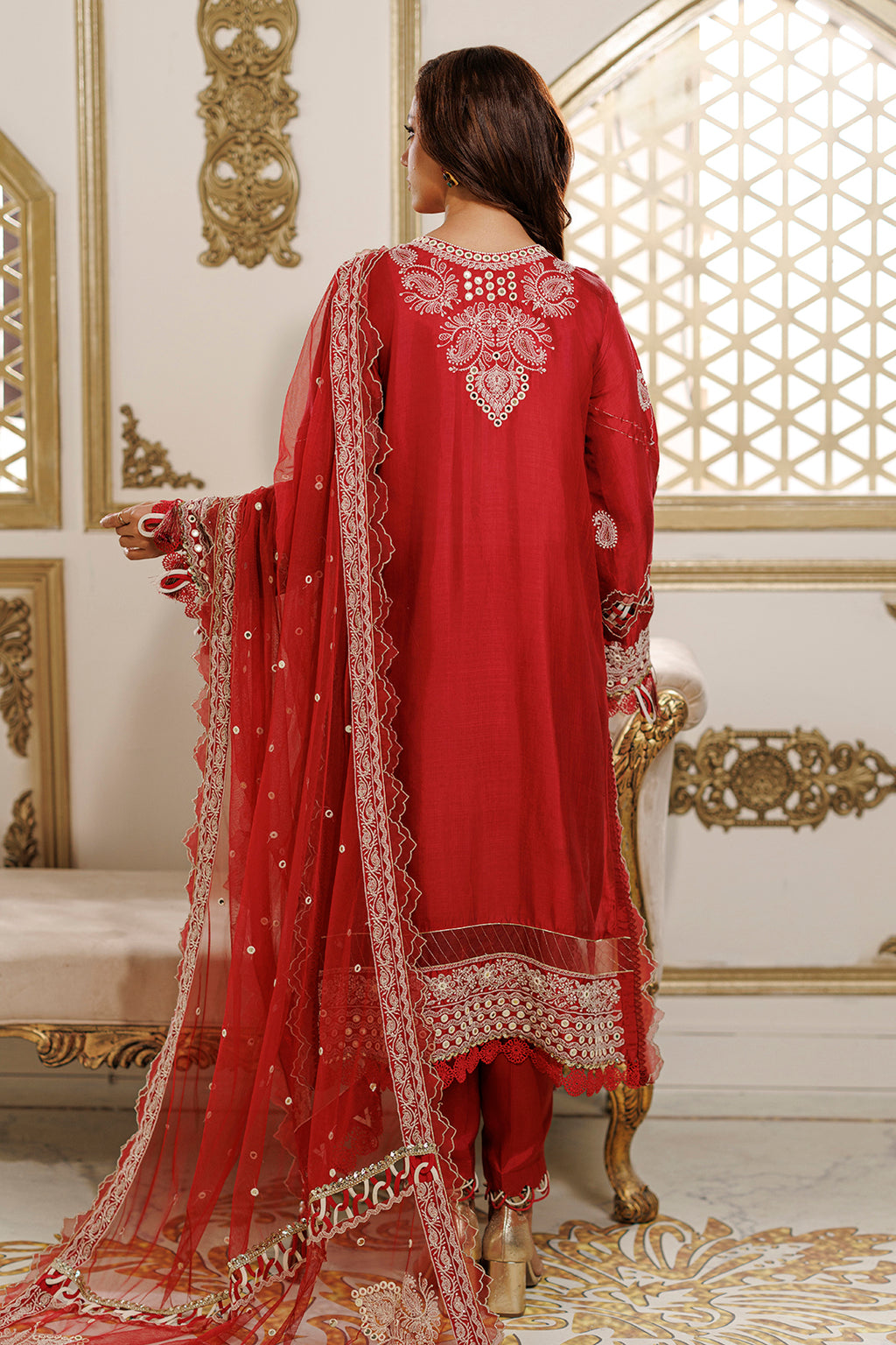 Embroidered Shirt Shalwar Dupatta - 4228