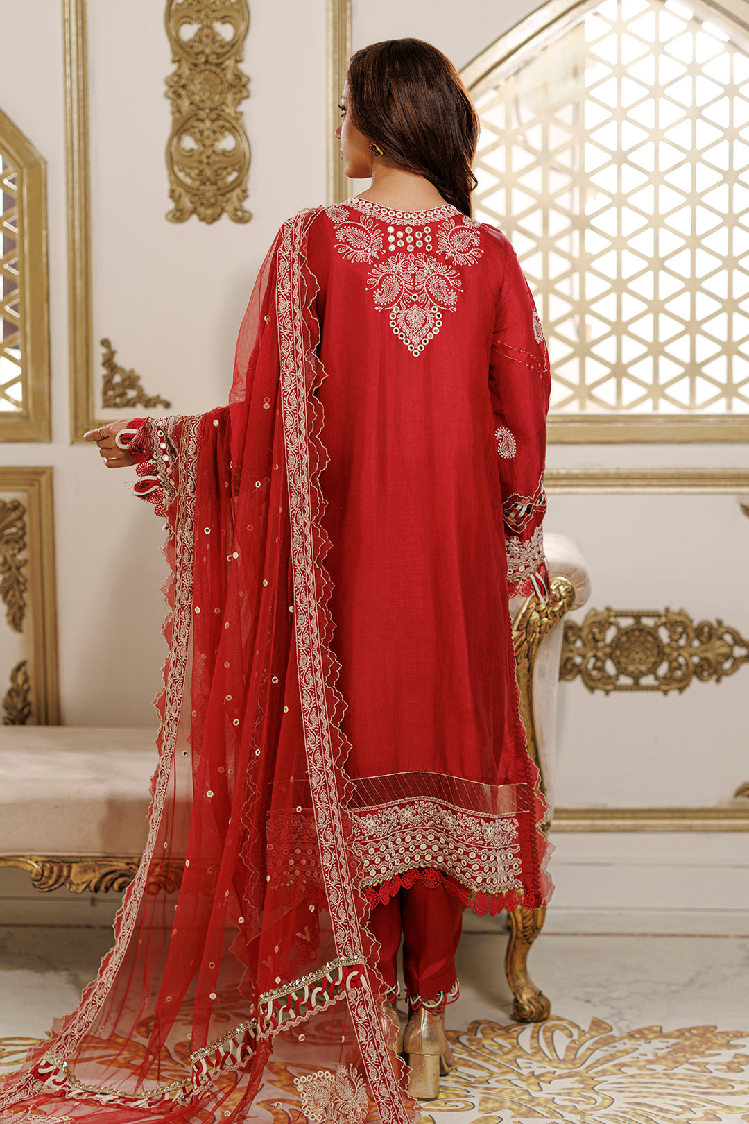 Embroidered Shirt Shalwar Dupatta - 4228