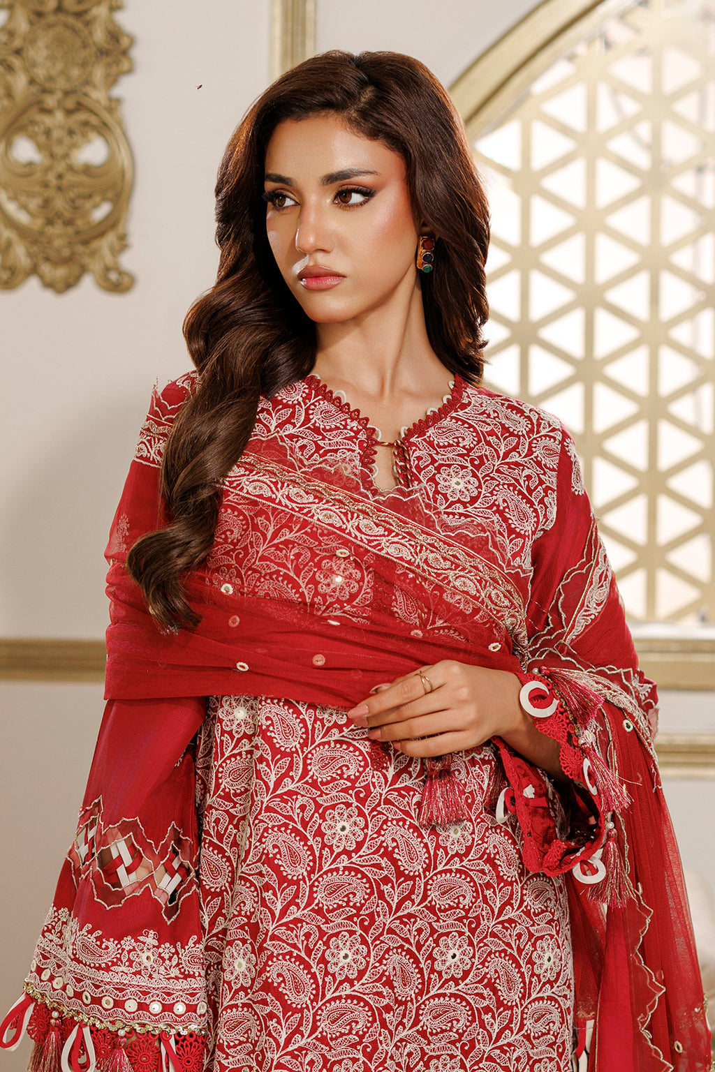 Embroidered Shirt Shalwar Dupatta - 4228