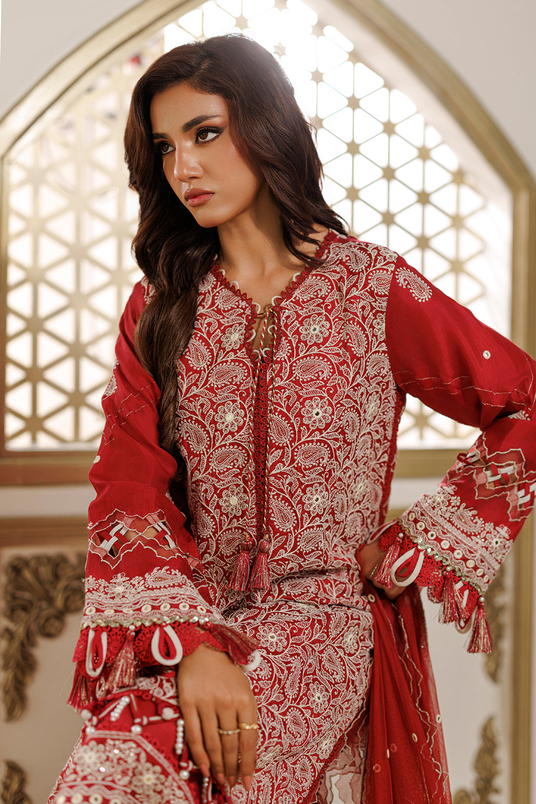 Embroidered Shirt Shalwar Dupatta - 4228