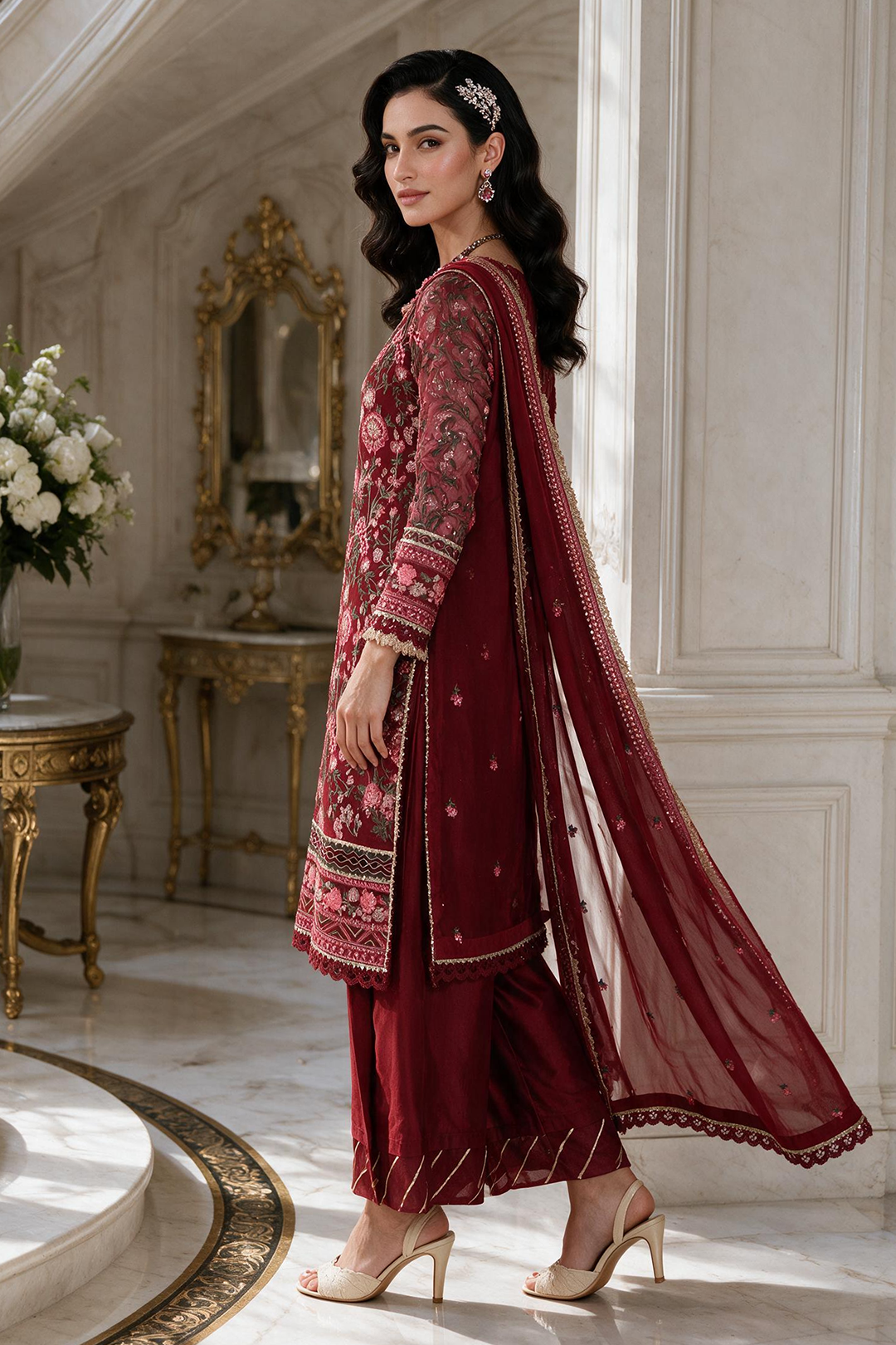 Embroidered Shirt Shalwar Dupatta - 4231
