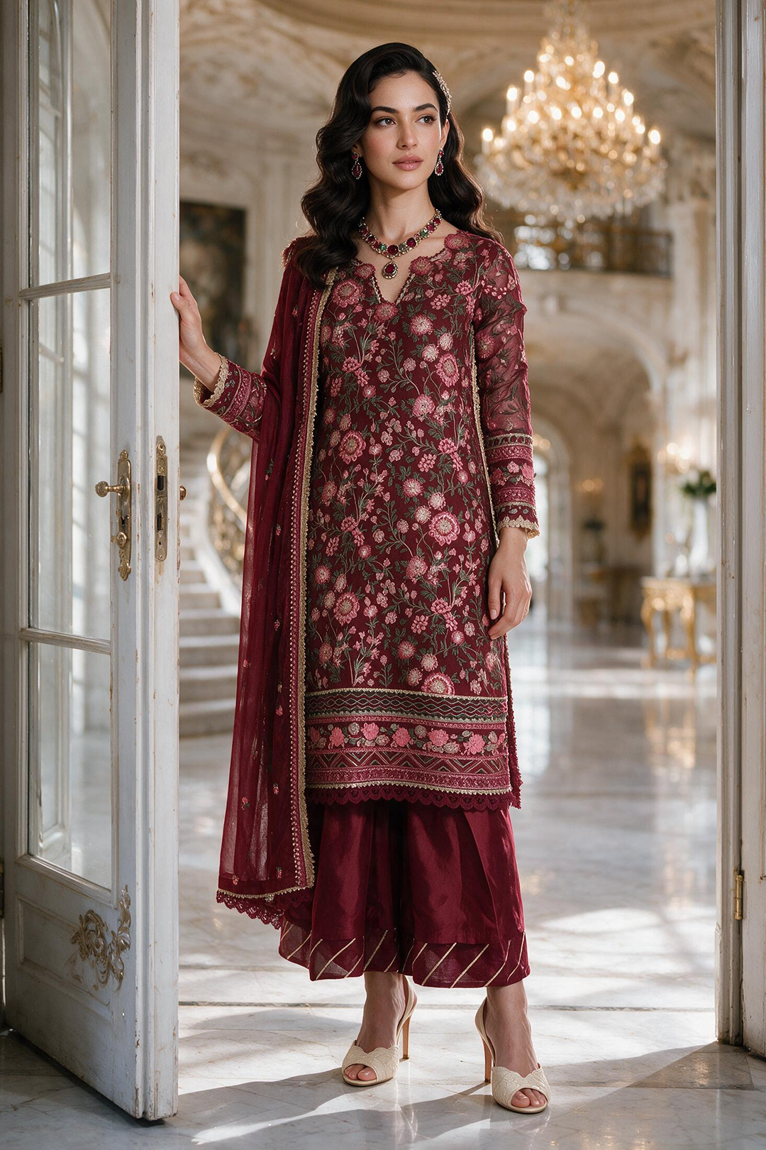 Embroidered Shirt Shalwar Dupatta - 4231