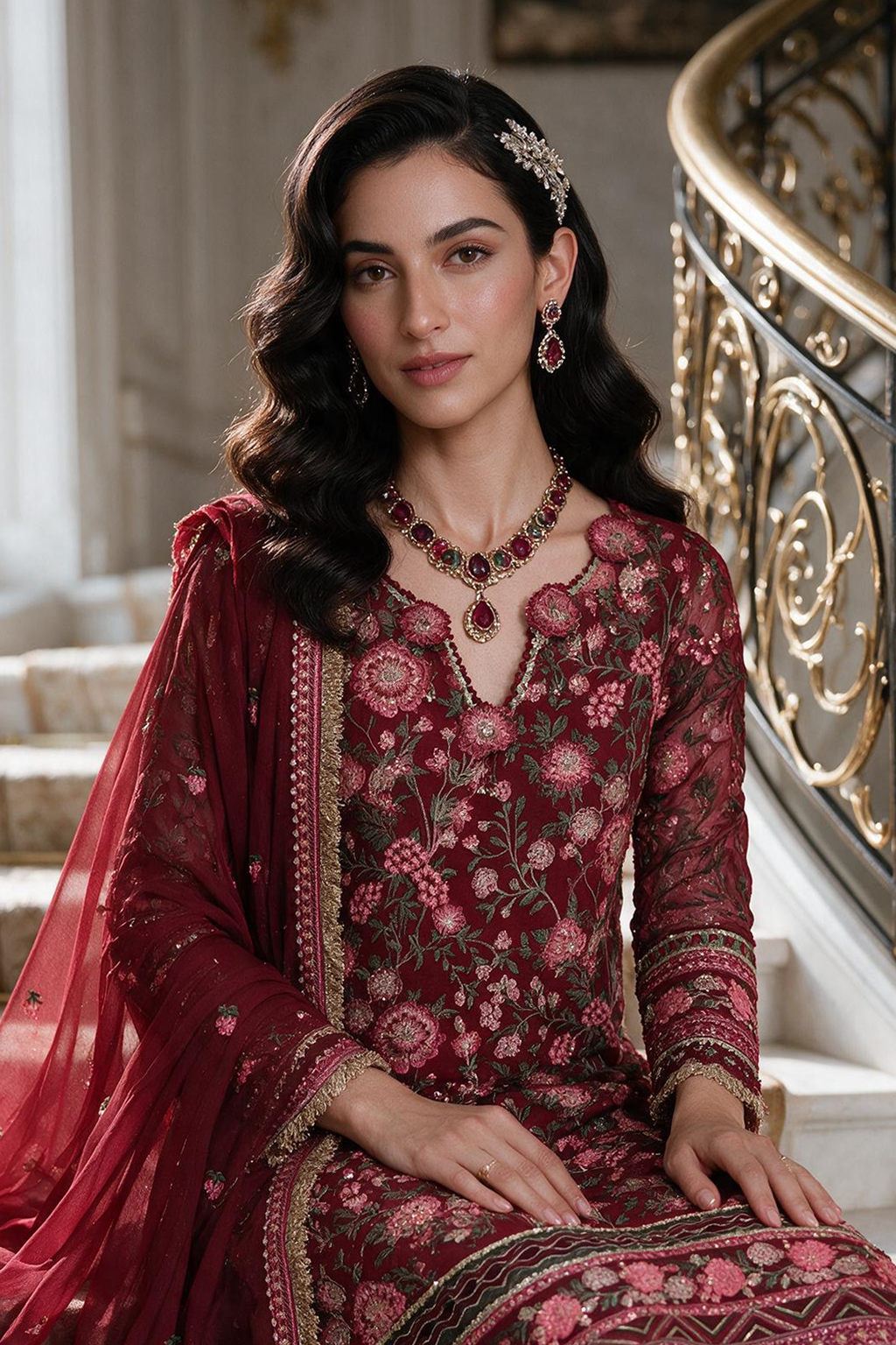 Embroidered Shirt Shalwar Dupatta - 4231